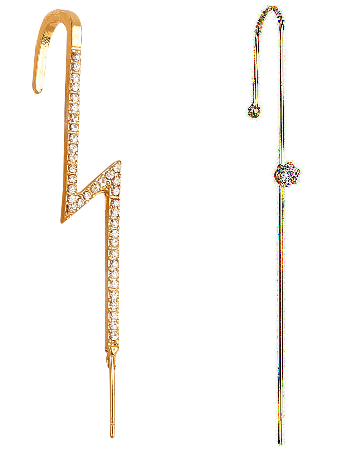Vembley Pack Of 2 Gold-Plated CZ-Studded Contemporary Ear Cuff Earrings
Vembley Pack Of 2 Gold-Plated CZ-Studded Contemporary Ear Cuff Earrings