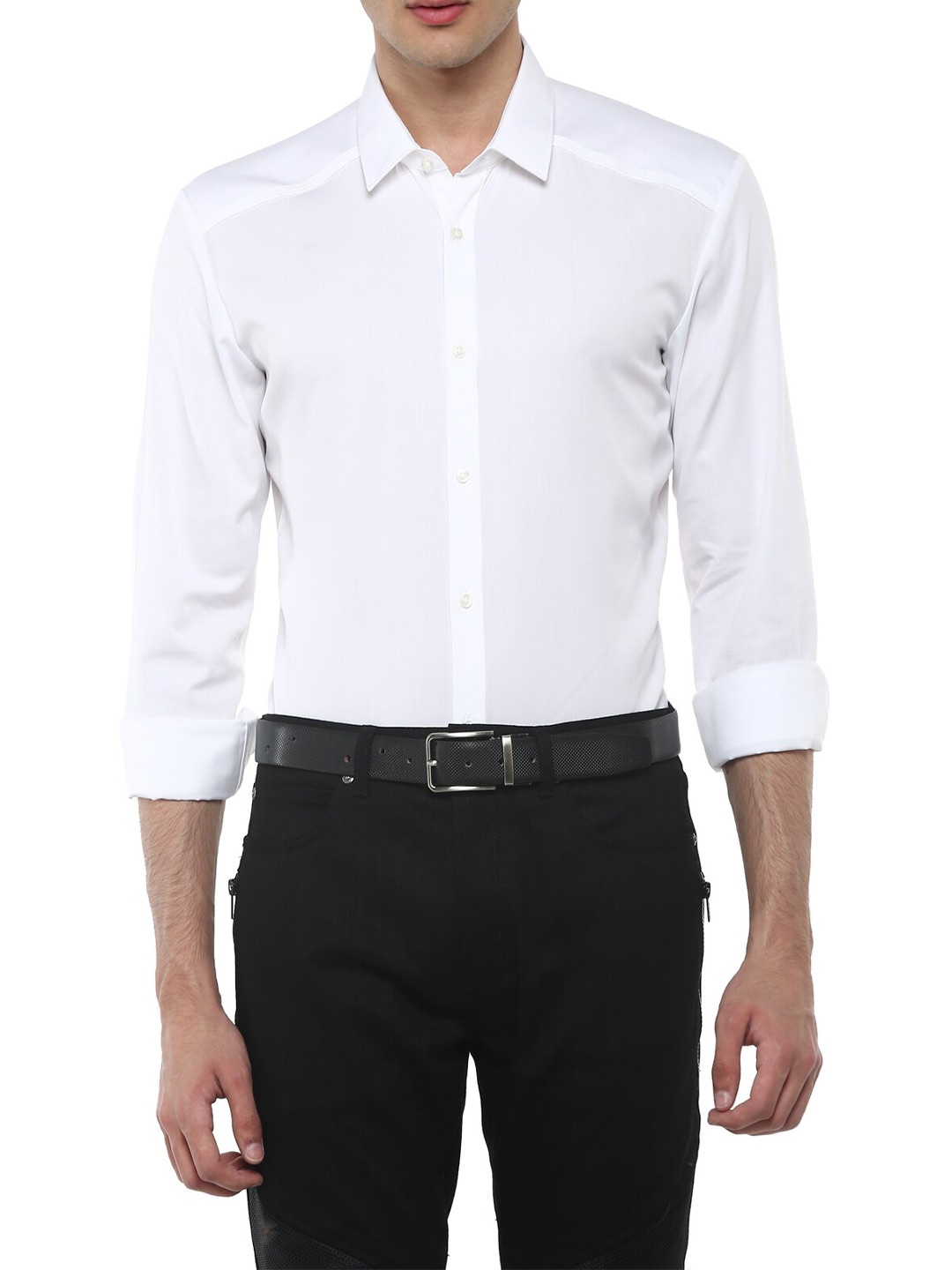 HUGO Men White Pure Cotton Formal Shirt