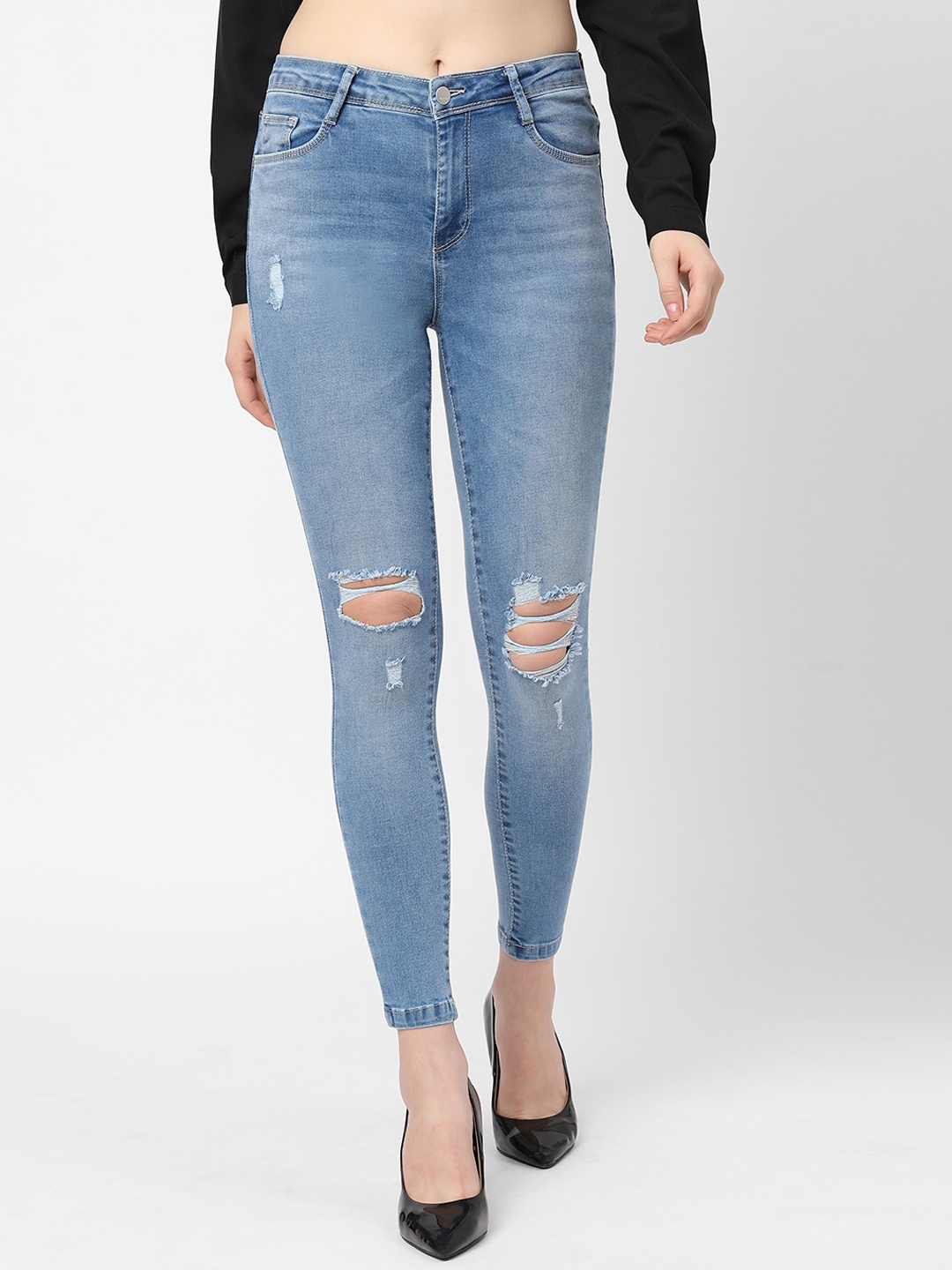Kraus Jeans Women Blue Skinny Fit High-Rise Mildly Distressed Light Fade Stretchable Jeans
Kraus Jeans Women Blue Skinny Fit High-Rise Mildly Distressed Light Fade Stretchable Jeans
