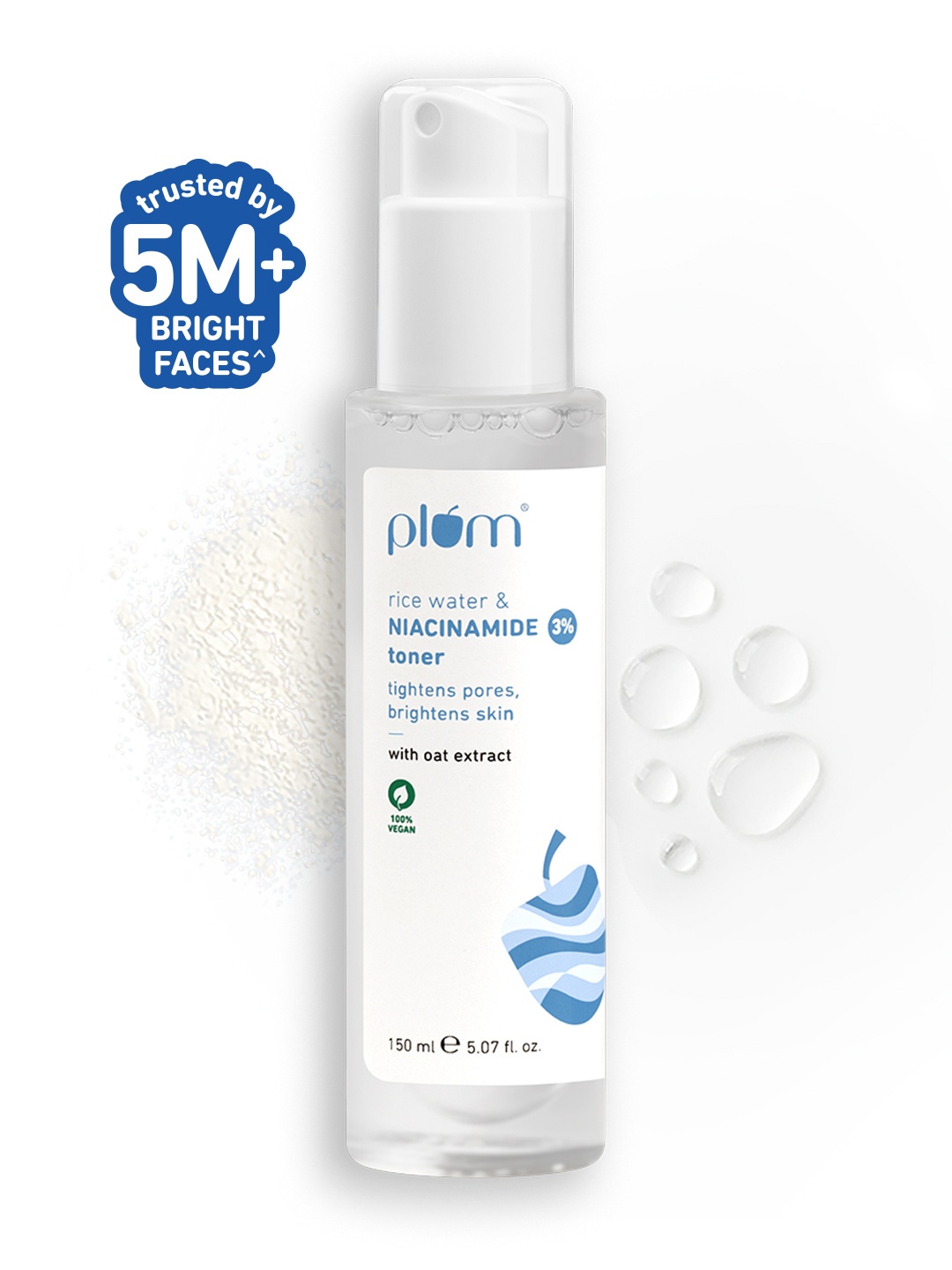 Plum 3% Niacinamide Alcohol-Free Toner With Rice Water To Reduce Pores & Blemishes - 150ml, White
Plum 3% Niacinamide Alcohol-Free Toner With Rice Water To Reduce Pores & Blemishes - 150ml, White