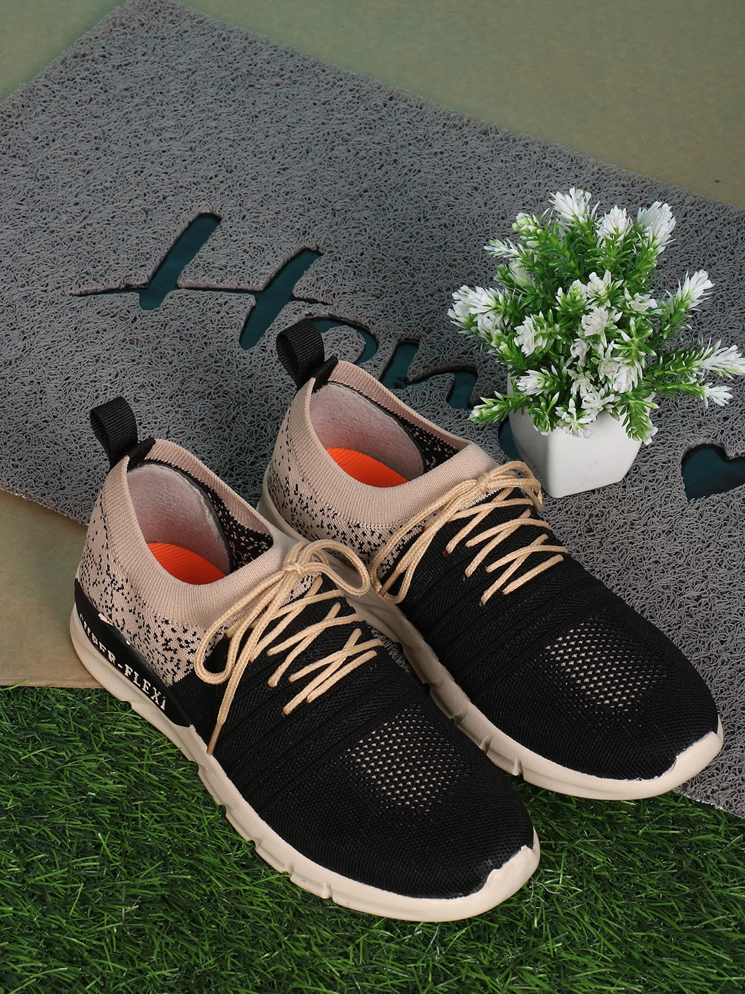 Longwalk Women Black Mesh Walking Sport Shoes