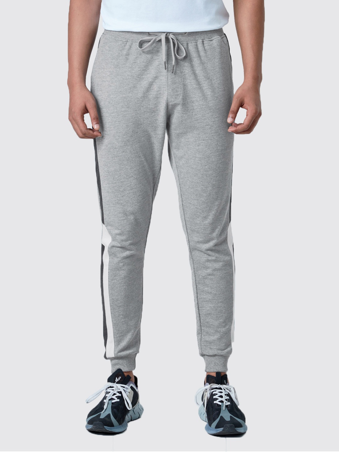 The Souled Store Men Greyscale Solid Cotton Track Pants With Side Panel, Grey melange
The Souled Store Men Greyscale Solid Cotton Track Pants With Side Panel, Grey melange