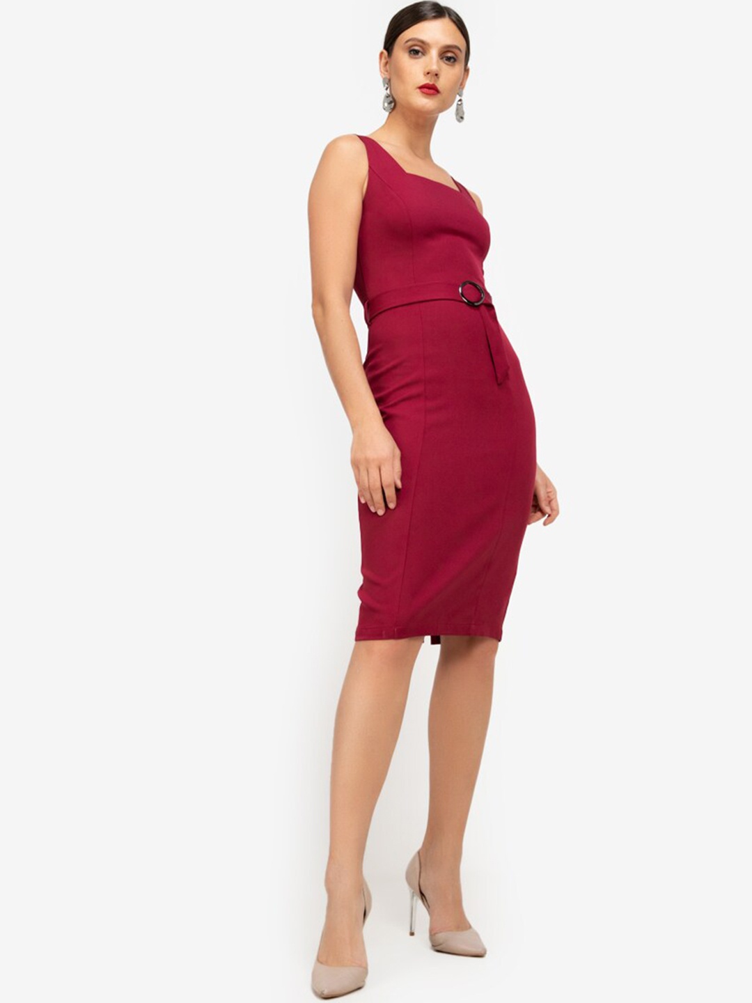 ZALORA WORK Red A-Line Dress