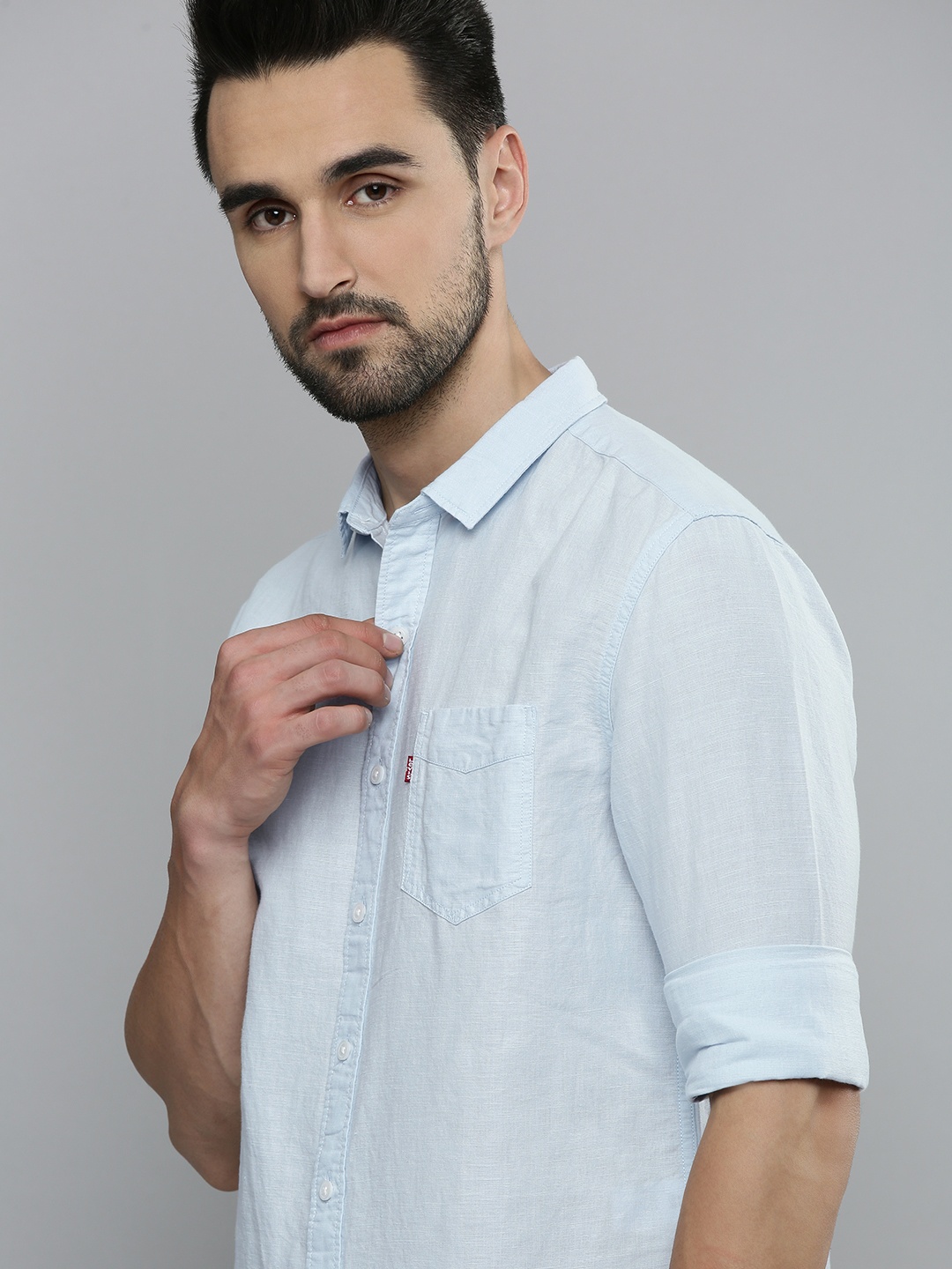 Levis Men Blue Standard Slim Fit Solid Opaque Linen Cotton Casual Shirt with Chest Pocket
Levis Men Blue Standard Slim Fit Solid Opaque Linen Cotton Casual Shirt with Chest Pocket