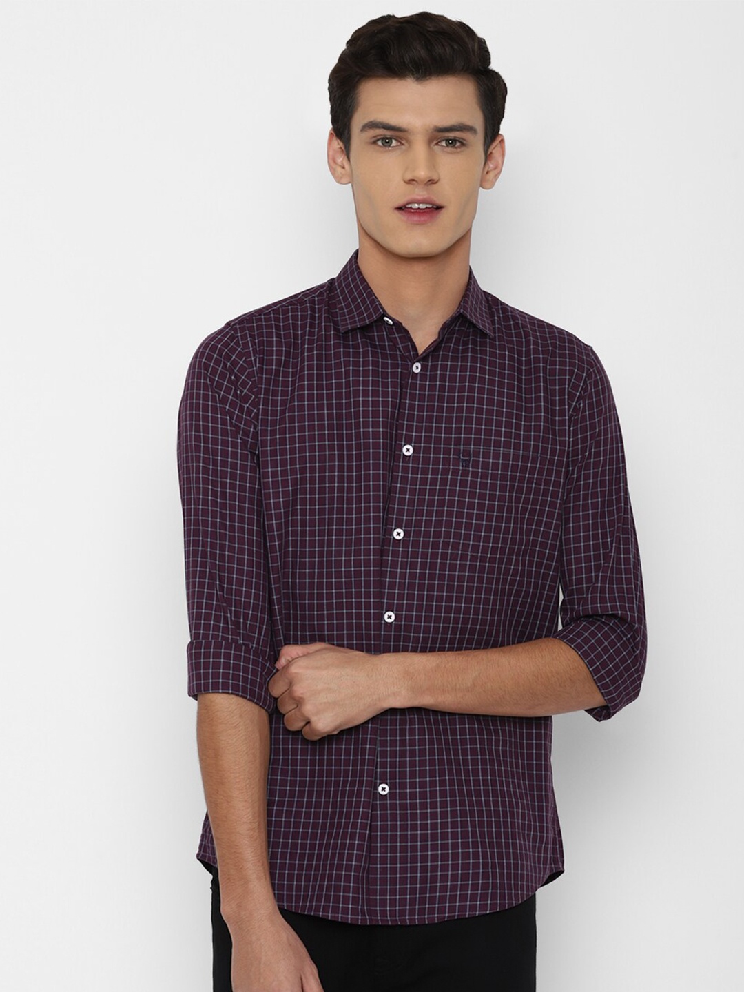 Allen Solly Men Purple Slim Fit Grid Tattersall Checks Checked Pure Cotton Casual Shirt
Allen Solly Men Purple Slim Fit Grid Tattersall Checks Checked Pure Cotton Casual Shirt