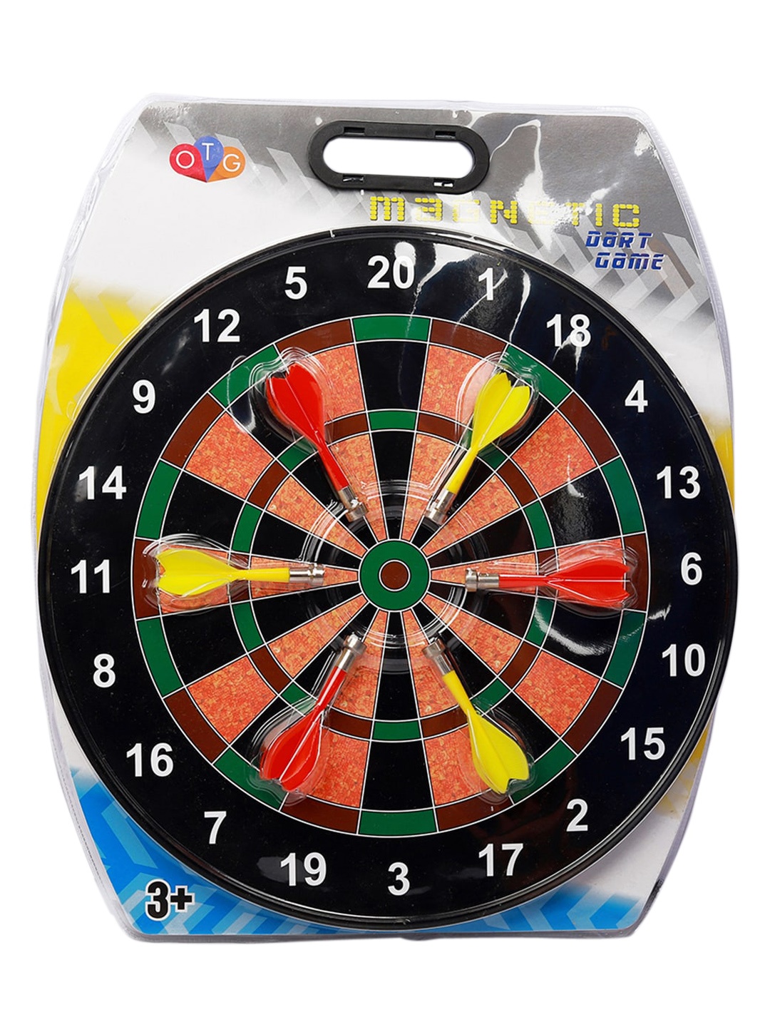 Wembley Toys Kids Black & Green Toys Magnetic Wall Mounting Dart Board with 6 Darts