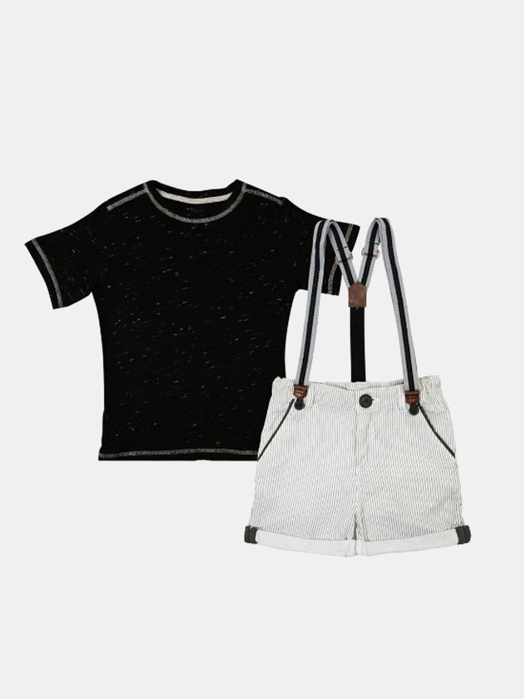 Softsens Unisex Kids Cotton Black & White T-Shirt & Shorts clothing set With Suspenders
Softsens Unisex Kids Cotton Black & White T-Shirt & Shorts clothing set With Suspenders