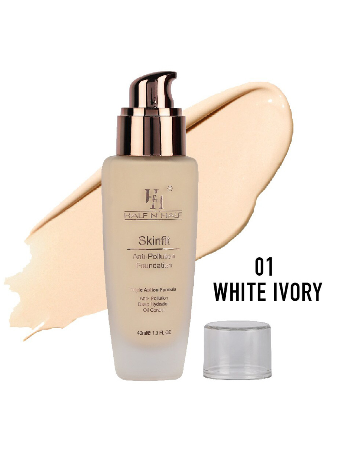 Half N Half Anti-Pollution Deep Hydration and Oil Control Foundation - Fair Ivory 40ml, Cream
Half N Half Anti-Pollution Deep Hydration and Oil Control Foundation - Fair Ivory 40ml, Cream