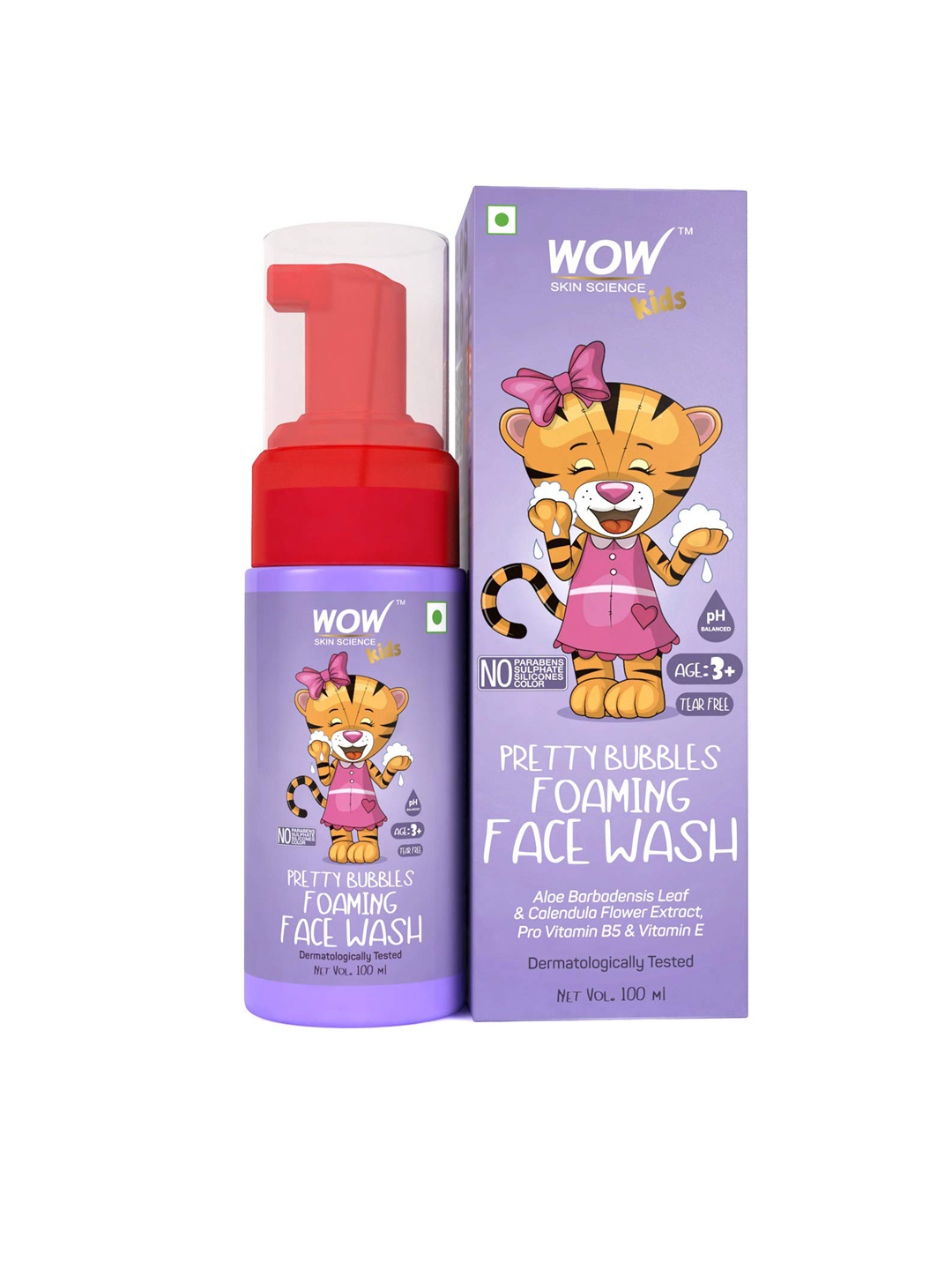 WOW SKIN SCIENCE Kids Age 3+ Tear Free Pretty Bubbles Foaming Face Wash 100 ml, Purple
WOW SKIN SCIENCE Kids Age 3+ Tear Free Pretty Bubbles Foaming Face Wash 100 ml, Purple