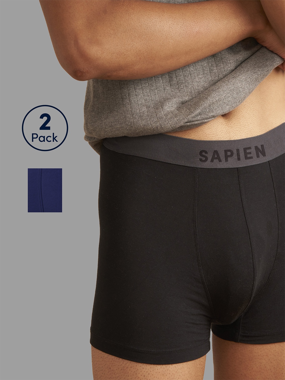 Man Matters Pack of 2 Black & Blue Trunk with Anti Microbial and Micro Modal Finish, Grey
Man Matters Pack of 2 Black & Blue Trunk with Anti Microbial and Micro Modal Finish, Grey