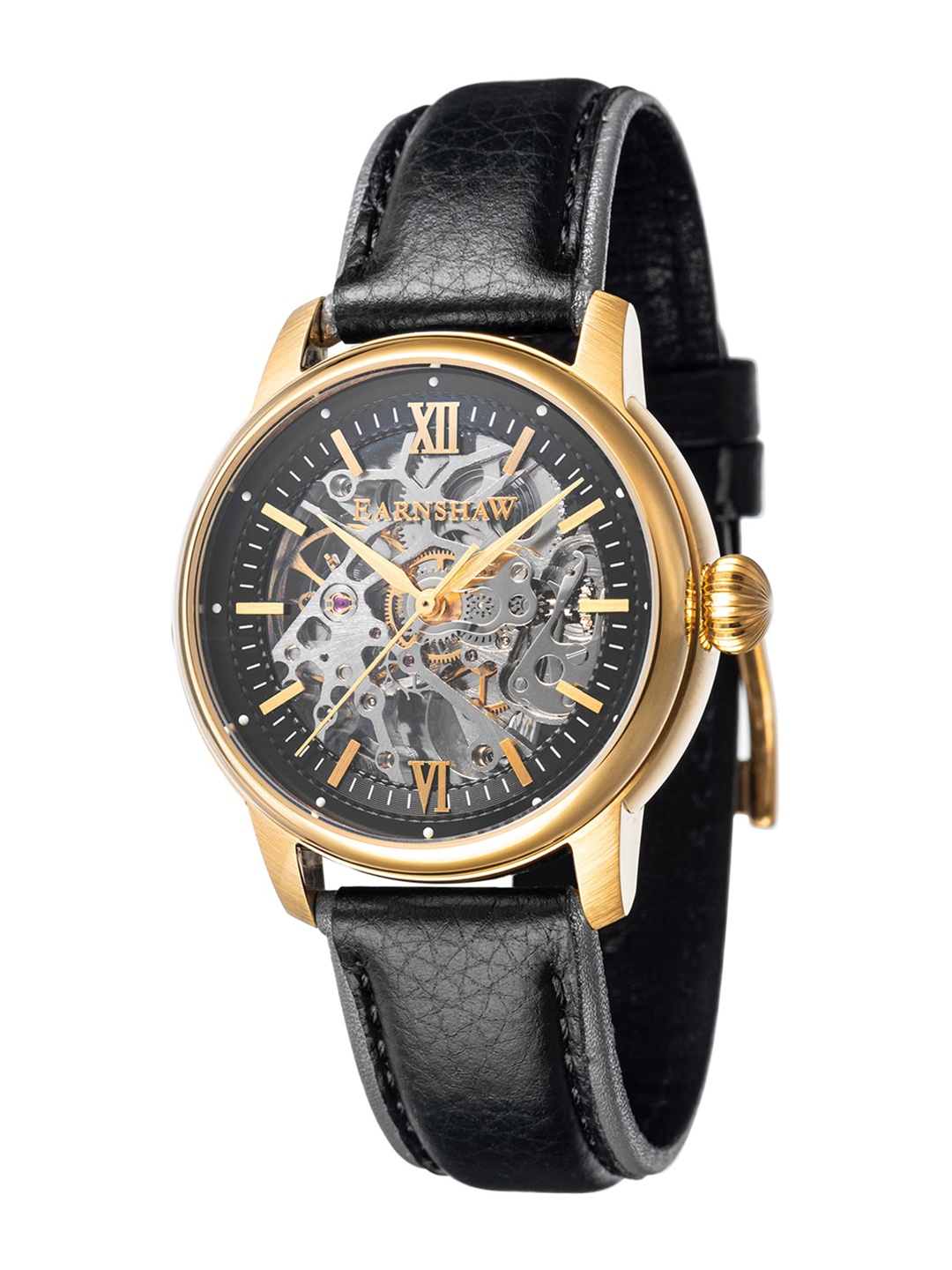 EARNSHAW Men Black Skeleton Dial Analogue Automatic Motion Powered Watch ES-8110-03
EARNSHAW Men Black Skeleton Dial Analogue Automatic Motion Powered Watch ES-8110-03