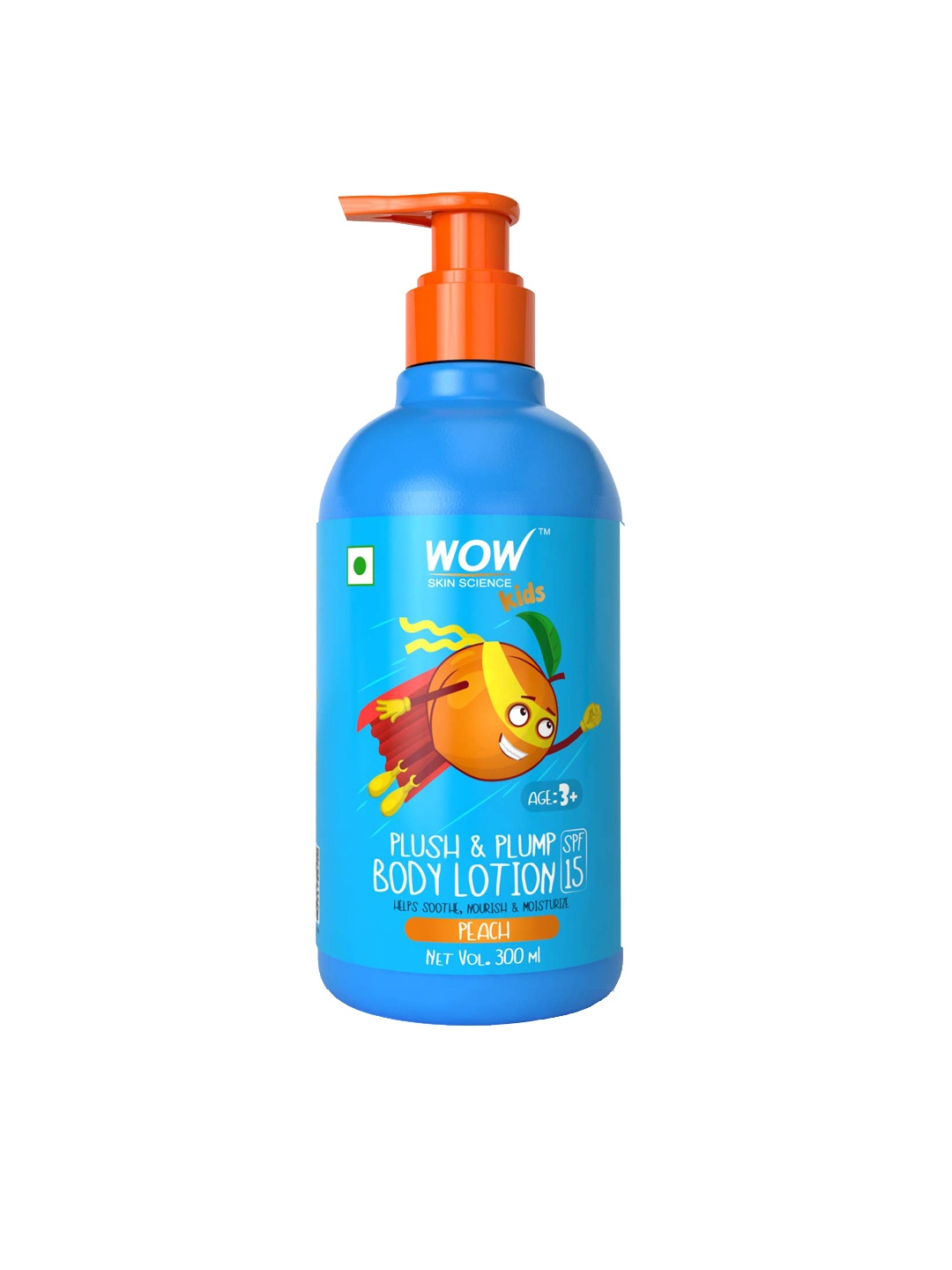WOW SKIN SCIENCE Kids Age 3+ Plush & Plump SPF 15 Peach Vegan Body Lotion 300 ml, Blue
WOW SKIN SCIENCE Kids Age 3+ Plush & Plump SPF 15 Peach Vegan Body Lotion 300 ml, Blue