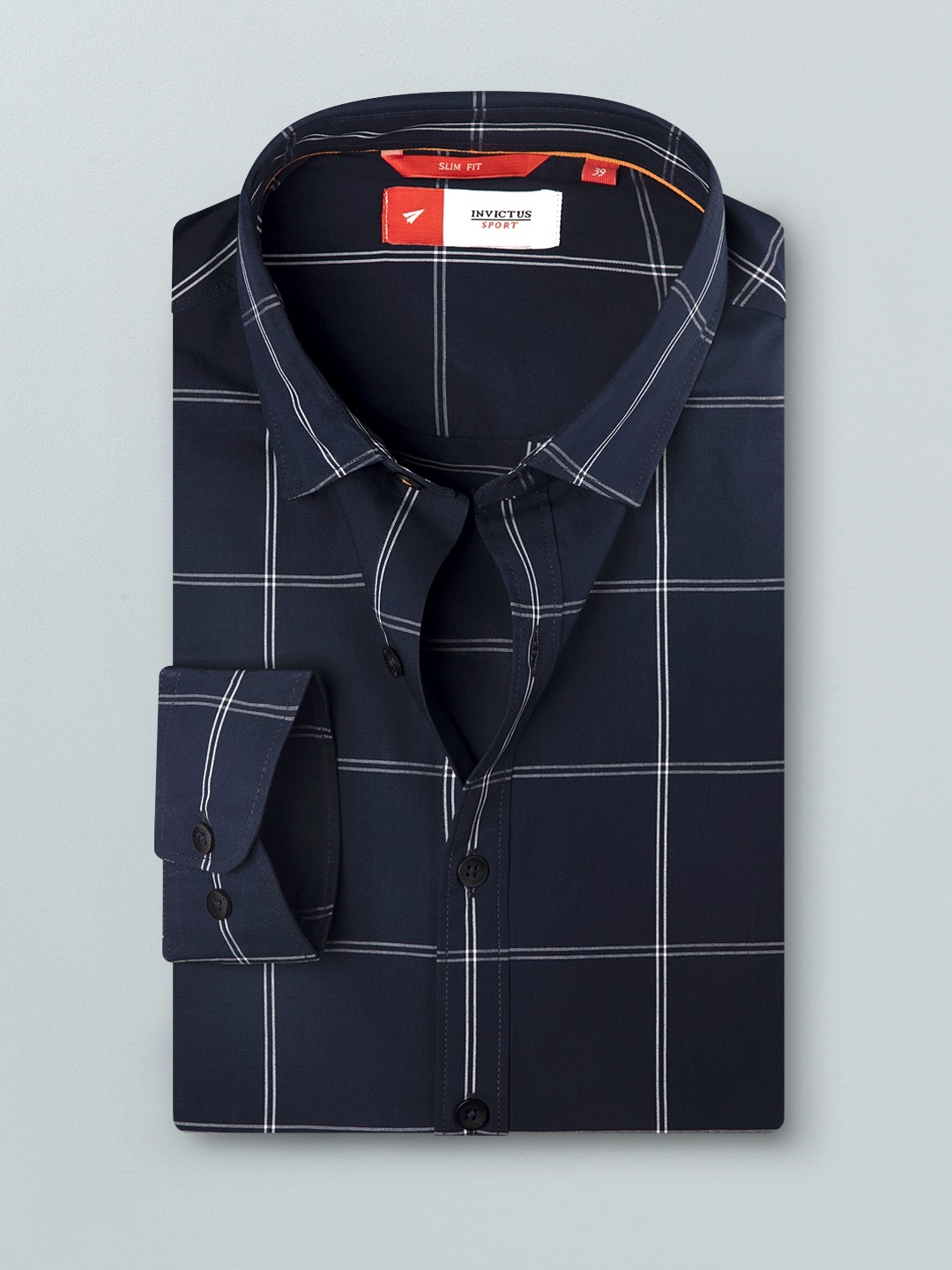INVICTUS Men Blue & White Slim Fit Windowpane Checks Slim Fit Pure Cotton Casual Shirt
INVICTUS Men Blue & White Slim Fit Windowpane Checks Slim Fit Pure Cotton Casual Shirt