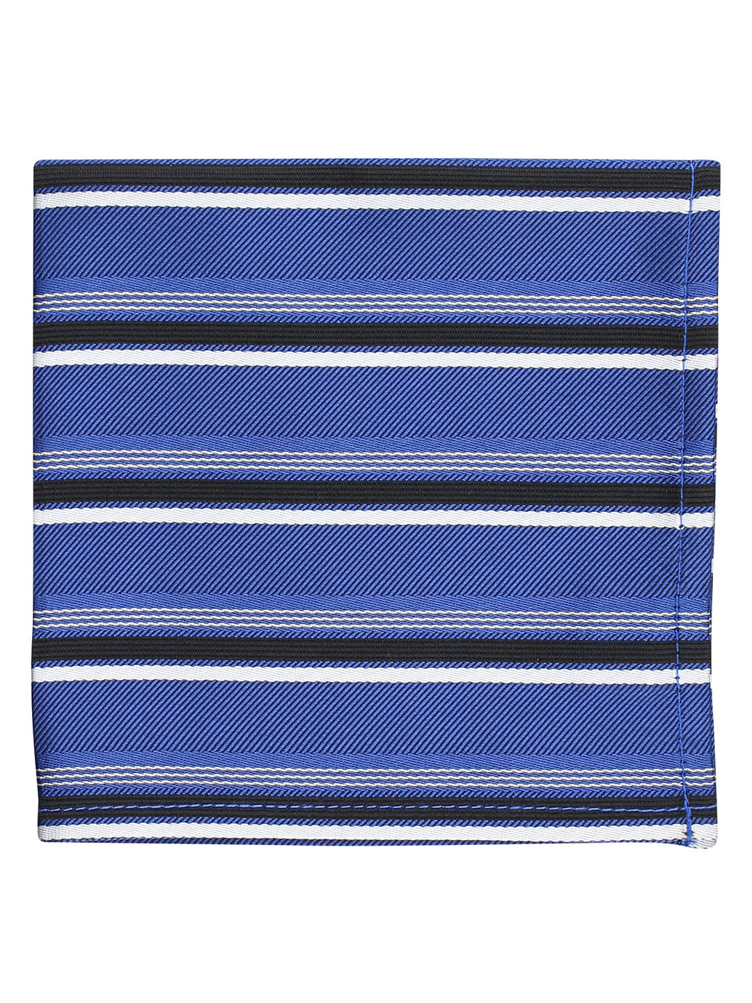 KOVOVE Men Blue & White Striped Pocket Square 
KOVOVE Men Blue & White Striped Pocket Square