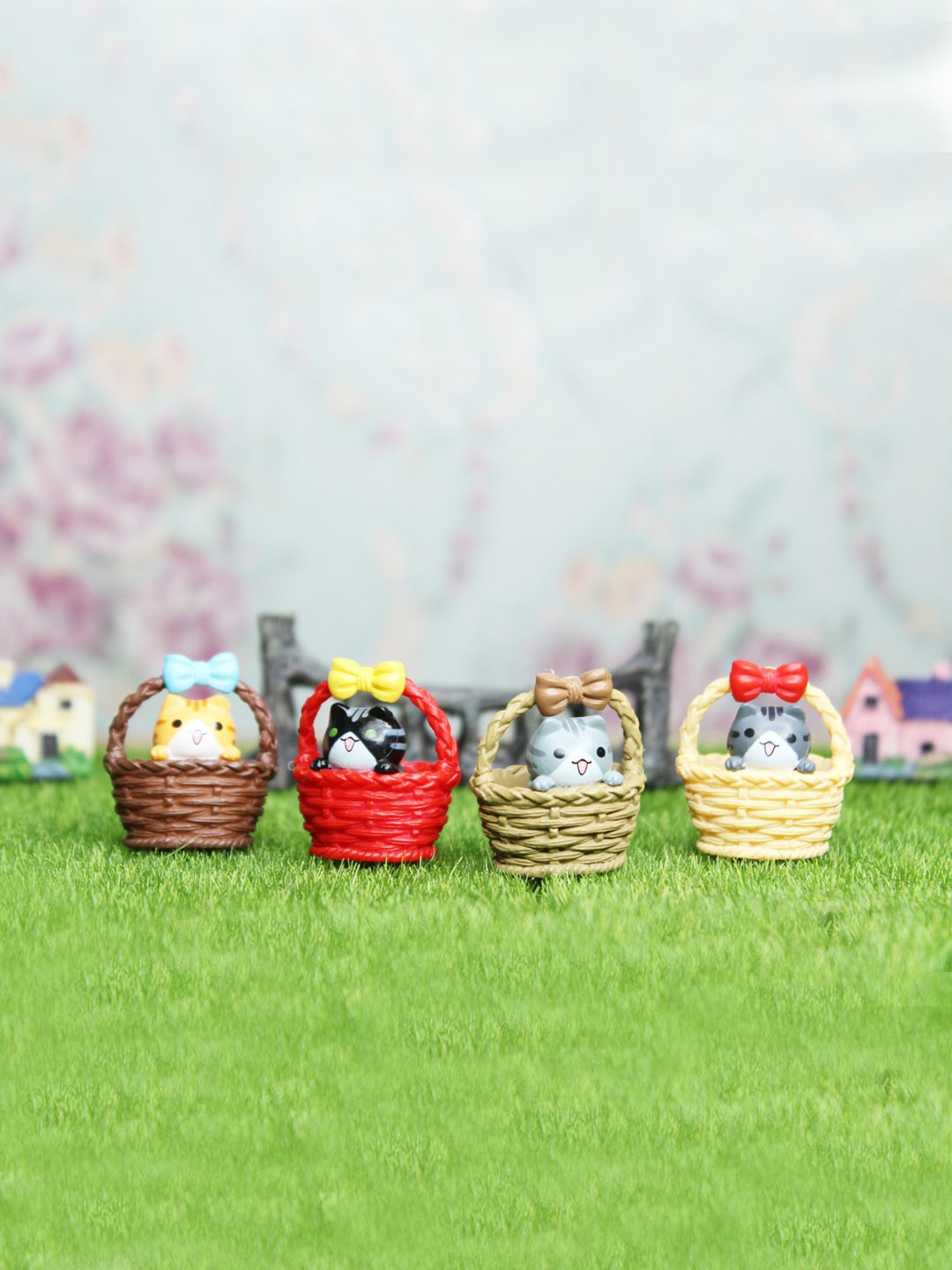 Wonderland Set of 4 Multi Big Kitty in Basket Miniature Toys Garden Accessories, Brown
Wonderland Set of 4 Multi Big Kitty in Basket Miniature Toys Garden Accessories, Brown