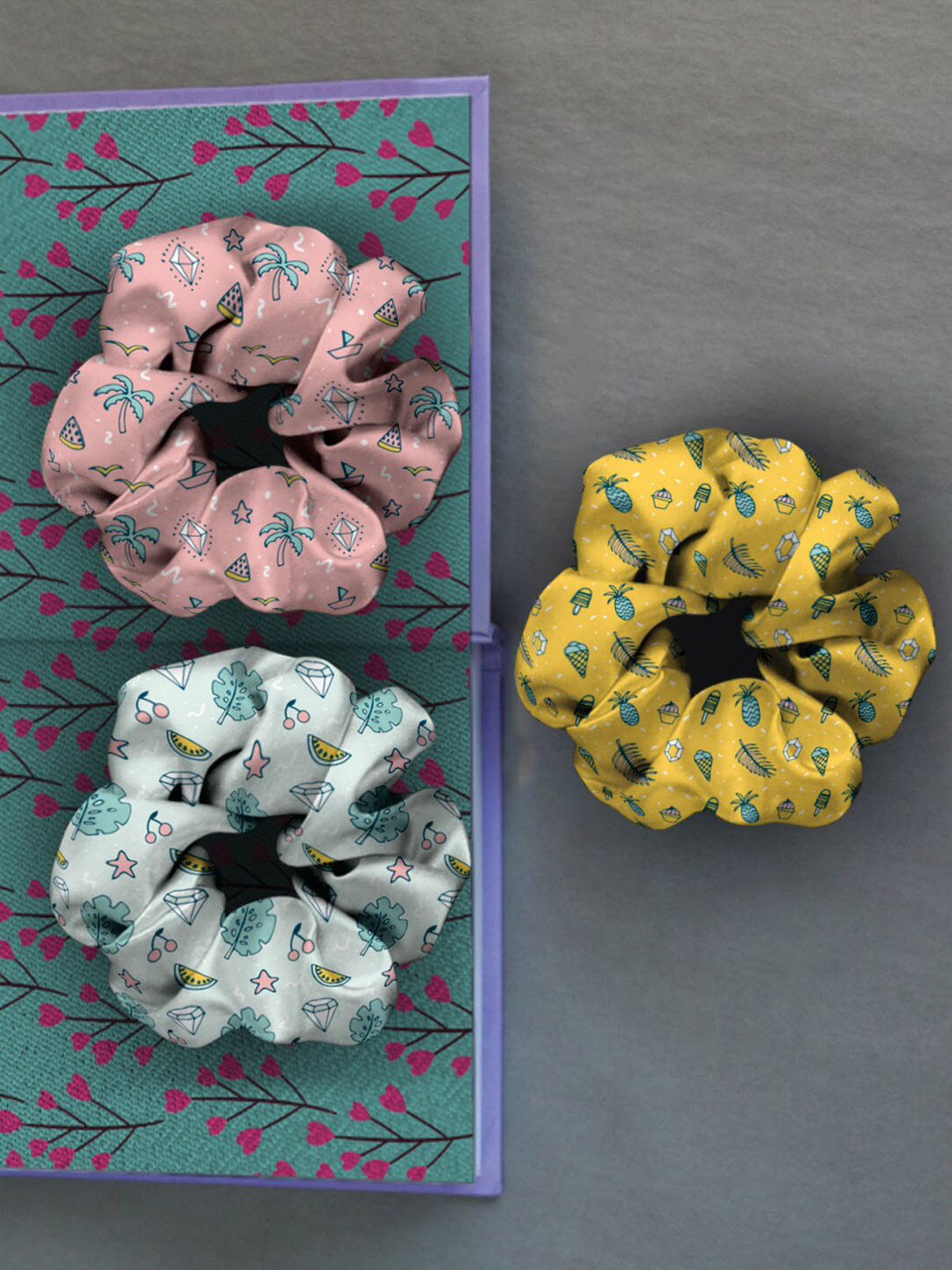 Ferosh Women Set Of 3 Multi Color Printed Ponytail Holders
Ferosh Women Set Of 3 Multi Color Printed Ponytail Holders