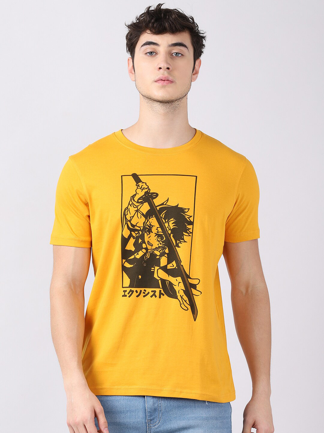 Bushirt Men Mustard Yellow Tanjiro Demon Slayer Printed Pure Cotton T-shirt
Bushirt Men Mustard Yellow Tanjiro Demon Slayer Printed Pure Cotton T-shirt