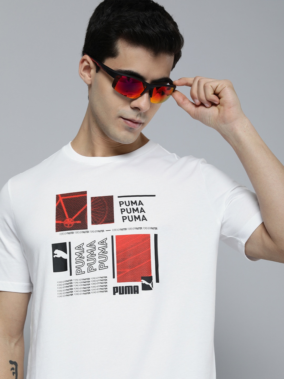 Puma Men Regular Fit Graphic & Brand Logo Print Round Neck Regular Sleeves Knitted T-shirt, White
Puma Men Regular Fit Graphic & Brand Logo Print Round Neck Regular Sleeves Knitted T-shirt, White