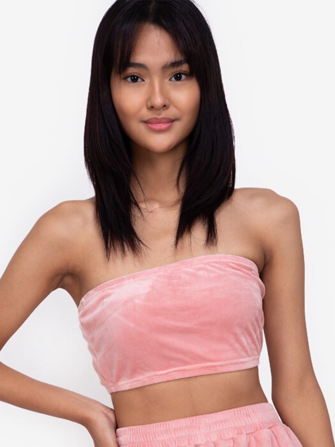 ZALORA BASICS Women Pink Tube Bandeau
