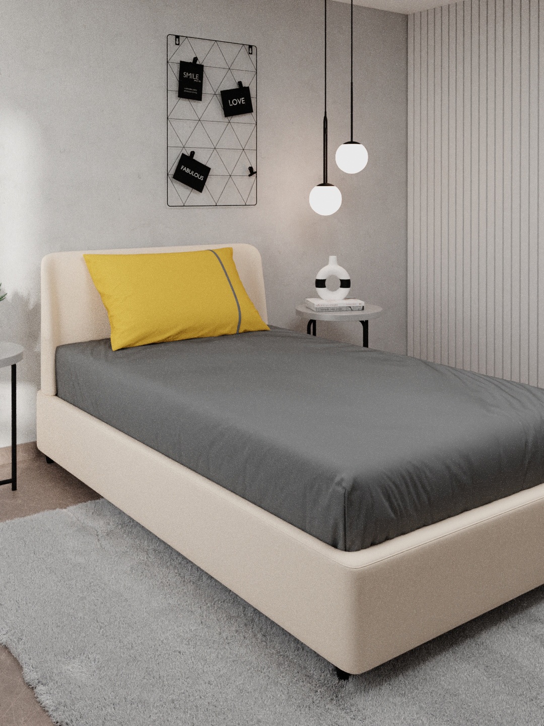 Stoa Paris Grey & Yellow Solid 144 TC Cotton Single Size Bedsheet with 1 Pillow Cover
Stoa Paris Grey & Yellow Solid 144 TC Cotton Single Size Bedsheet with 1 Pillow Cover