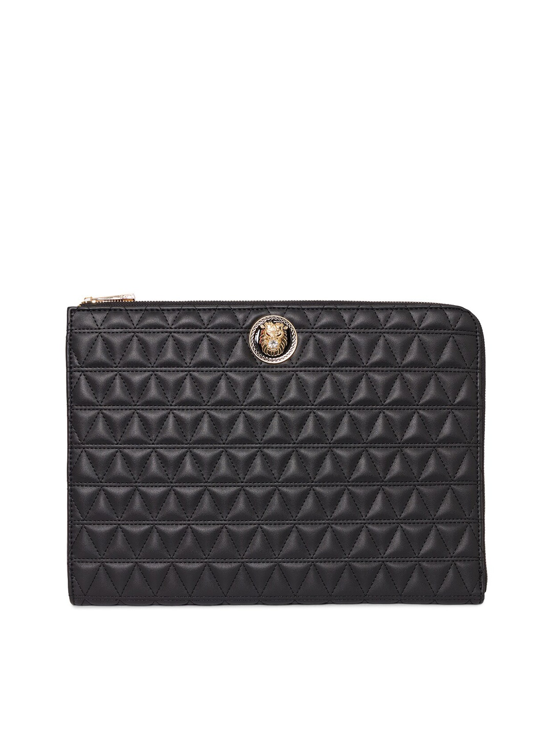 ALDO Black PU Structured Handheld Bag with Quilted