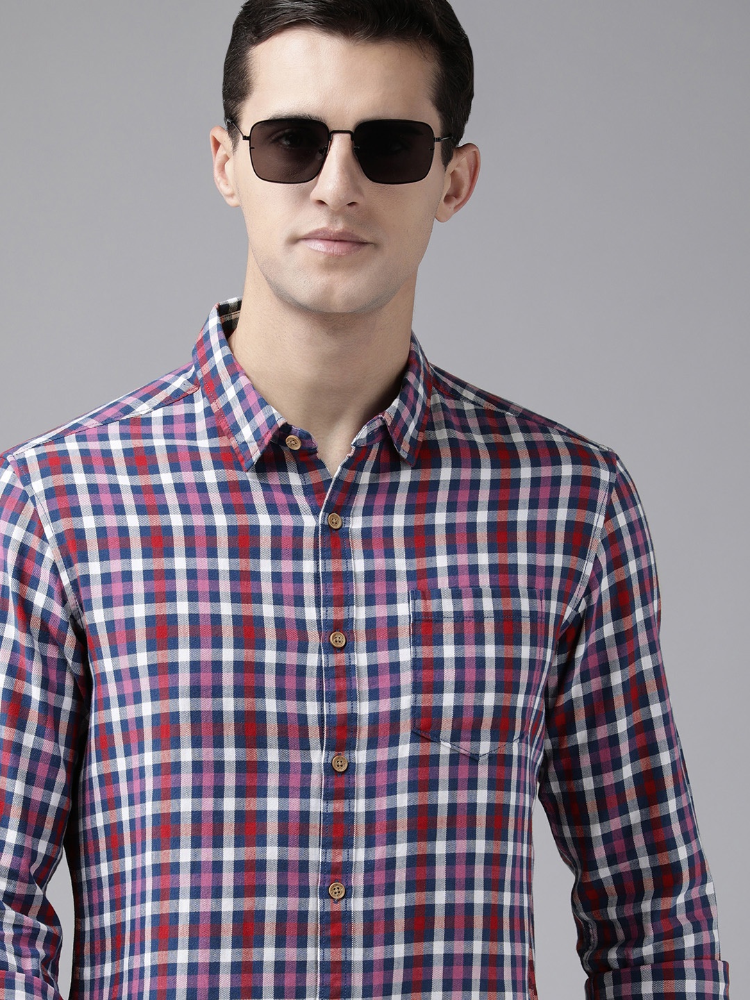 BEAT LONDON by PEPE JEANS Men Multicoloured HOWARD Slim Fit Checked Pure Cotton Shirt, Multi
BEAT LONDON by PEPE JEANS Men Multicoloured HOWARD Slim Fit Checked Pure Cotton Shirt, Multi