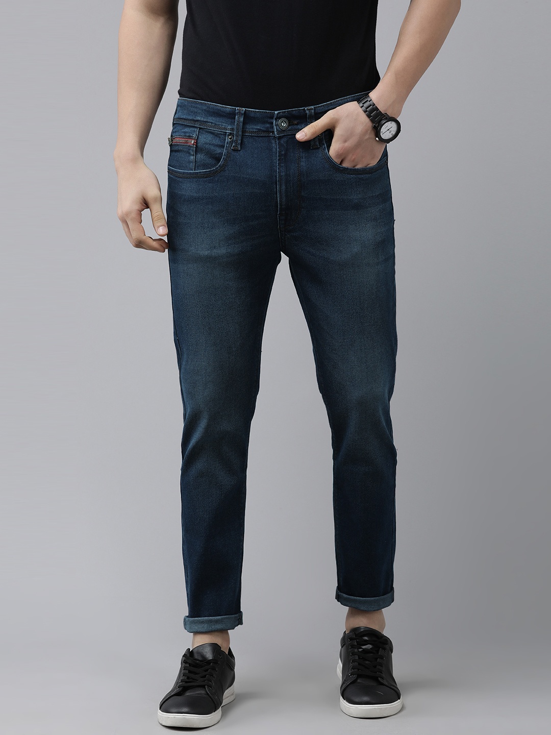 BEAT LONDON by PEPE JEANS Men Navy Blue Skinny Fit Low-Rise Light Fade Stretchable Jeans
BEAT LONDON by PEPE JEANS Men Navy Blue Skinny Fit Low-Rise Light Fade Stretchable Jeans