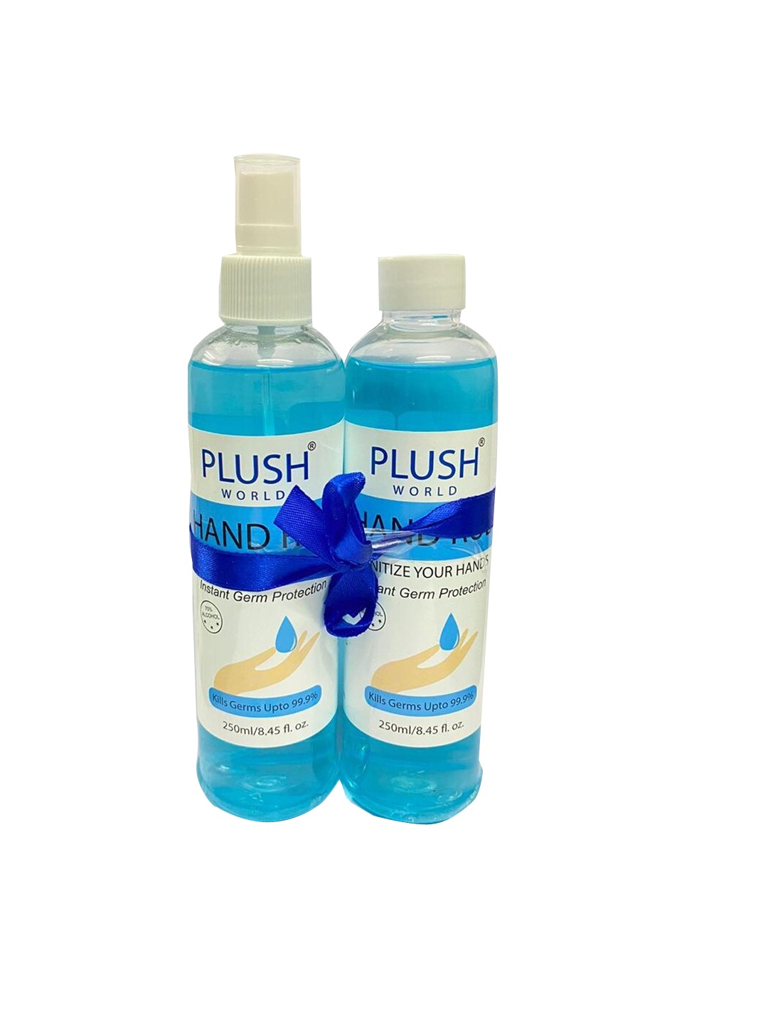 Plush World Set Of 2 Hand Rub Instant Germ Protection 70% Alcohol Sanitizers 250 ml Each, Blue
Plush World Set Of 2 Hand Rub Instant Germ Protection 70% Alcohol Sanitizers 250 ml Each, Blue