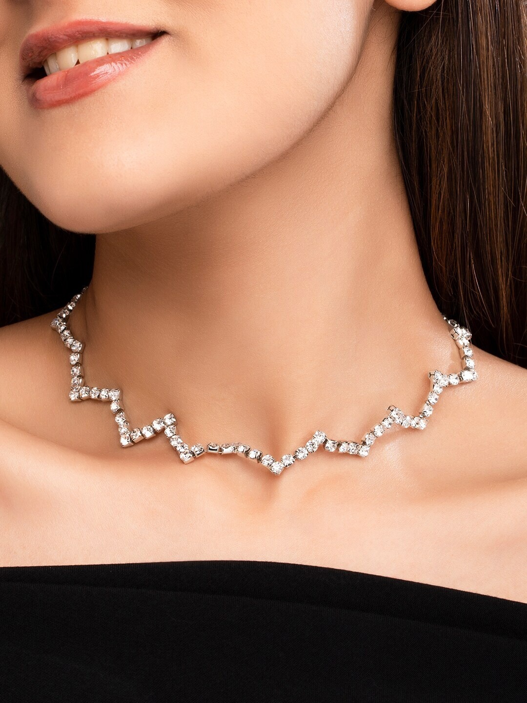 TOKYO TALKIES X rubans FASHION ACCESSORIES Women Silver-Toned & Silver-Plated Necklace
TOKYO TALKIES X rubans FASHION ACCESSORIES Women Silver-Toned & Silver-Plated Necklace