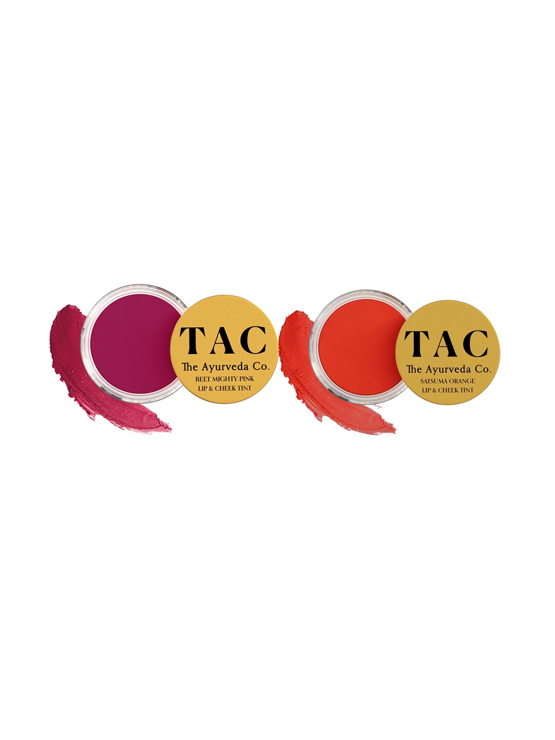 TAC - The Ayurveda Co. Set of 2 Lip & Cheek Tint - Beet Mighty Pink & Satsuma Orange
TAC - The Ayurveda Co. Set of 2 Lip & Cheek Tint - Beet Mighty Pink & Satsuma Orange