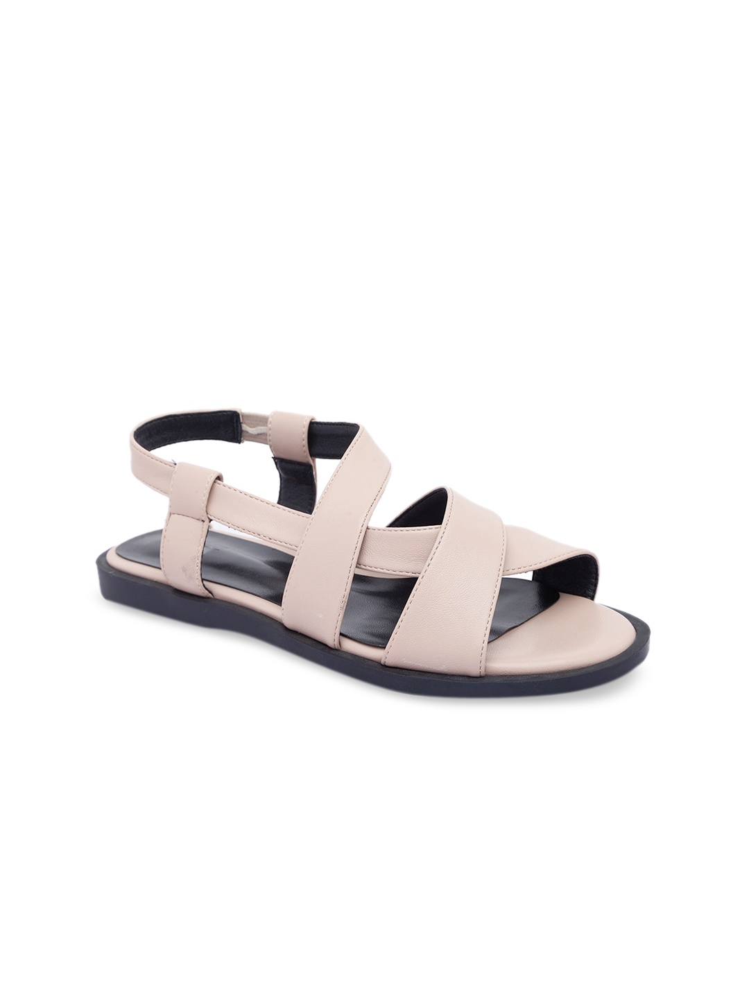 Sole To Soul Women Beige Flatform Sandals