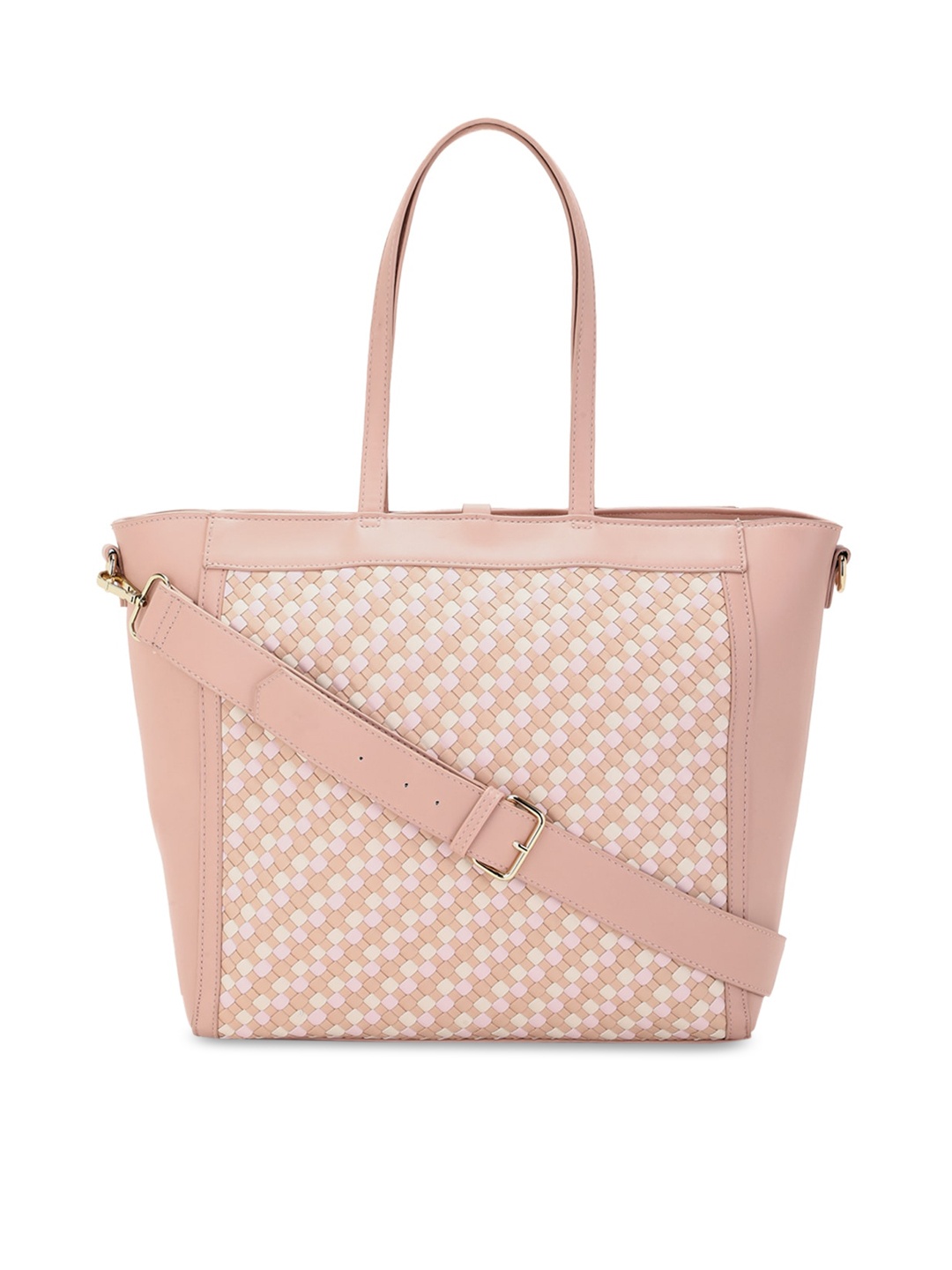 Van Heusen Woman Pink Checked Handheld Bag