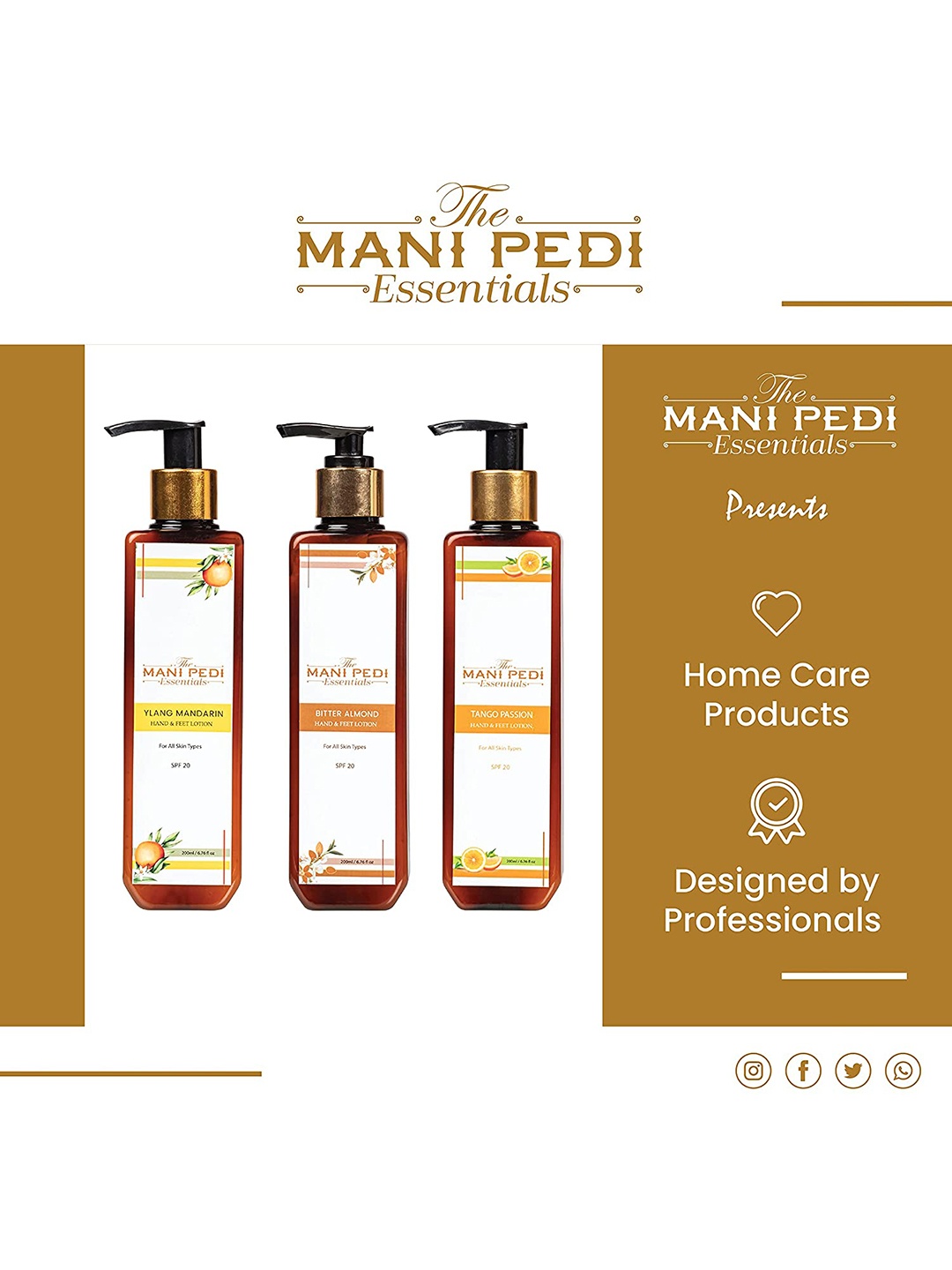 The Mani Pedi Essentials Ylang Mandarin Hand & Feet Lotion with SPF 20 - 200 ml, White
The Mani Pedi Essentials Ylang Mandarin Hand & Feet Lotion with SPF 20 - 200 ml, White