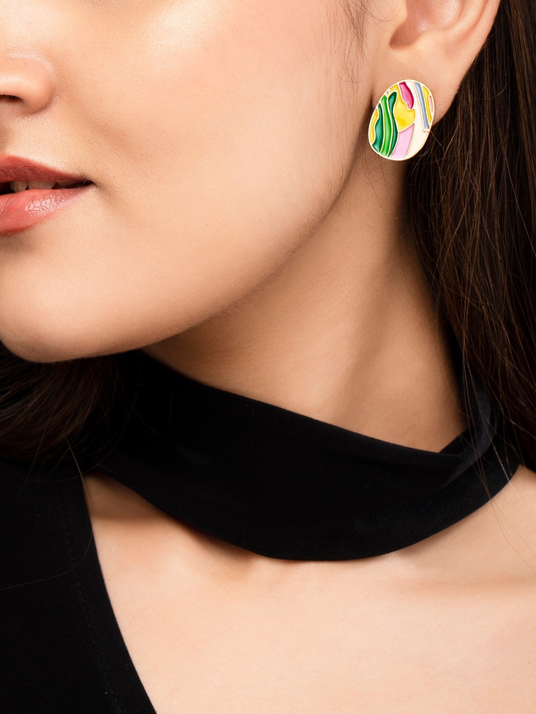 TOKYO TALKIES X rubans FASHION ACCESSORIES Multi-Coloured Gold-Plated Studs Earrings
TOKYO TALKIES X rubans FASHION ACCESSORIES Multi-Coloured Gold-Plated Studs Earrings