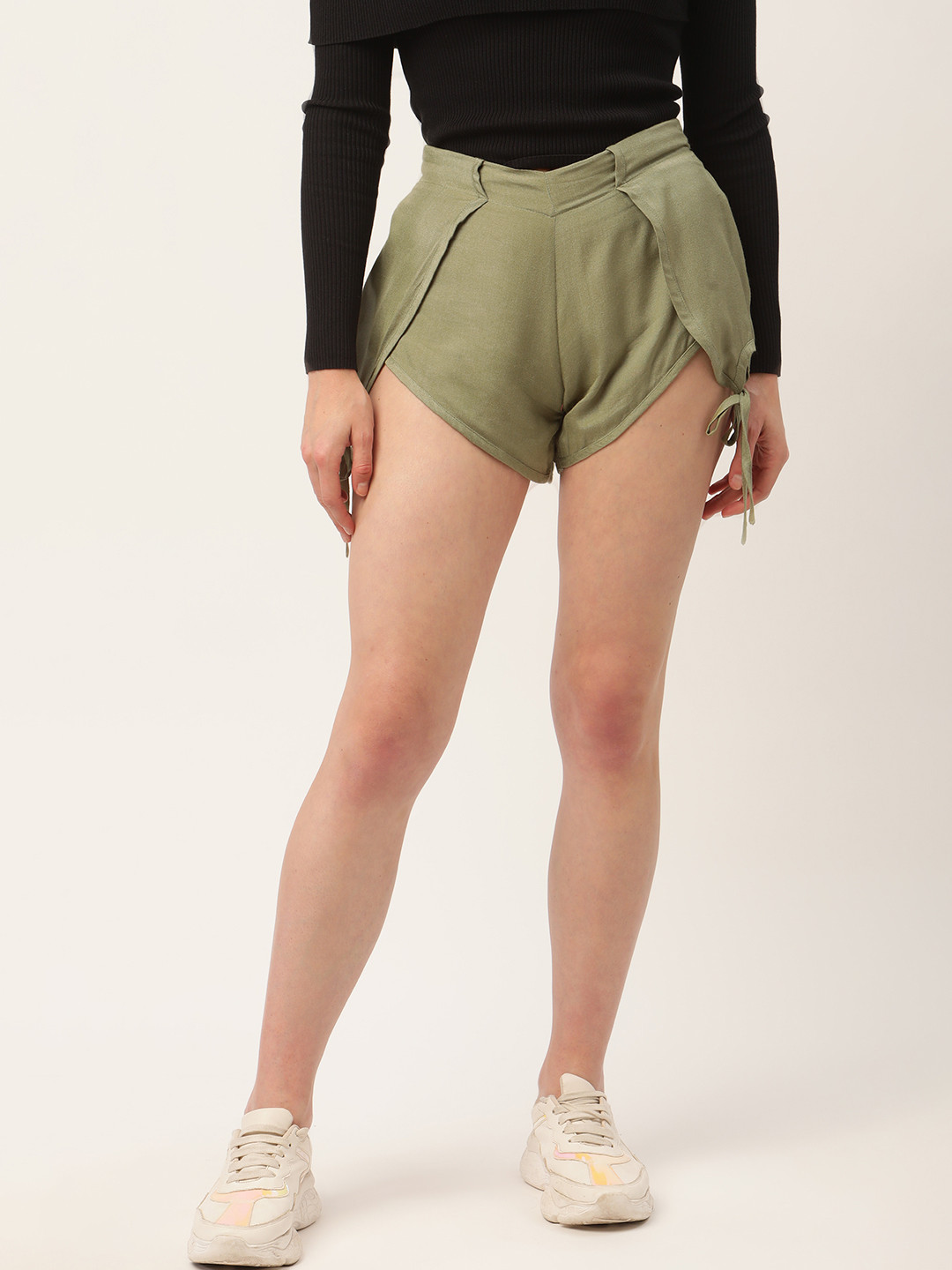 Alsace Lorraine Paris Women Olive Green Solid Shorts
Alsace Lorraine Paris Women Olive Green Solid Shorts