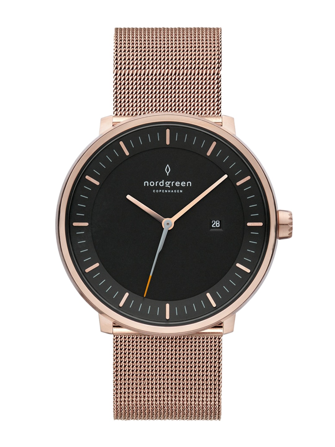 Nordgreen Unisex Black Dial & Rose Gold Toned Steel Straps Analogue Watch PH40RGMEROBLCH
Nordgreen Unisex Black Dial & Rose Gold Toned Steel Straps Analogue Watch PH40RGMEROBLCH