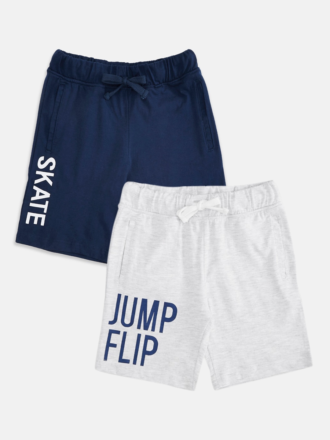 Pantaloons Junior Boys Pack Of 2 Navy Blue & Grey Typography Printed Pure Cotton Shorts
Pantaloons Junior Boys Pack Of 2 Navy Blue & Grey Typography Printed Pure Cotton Shorts