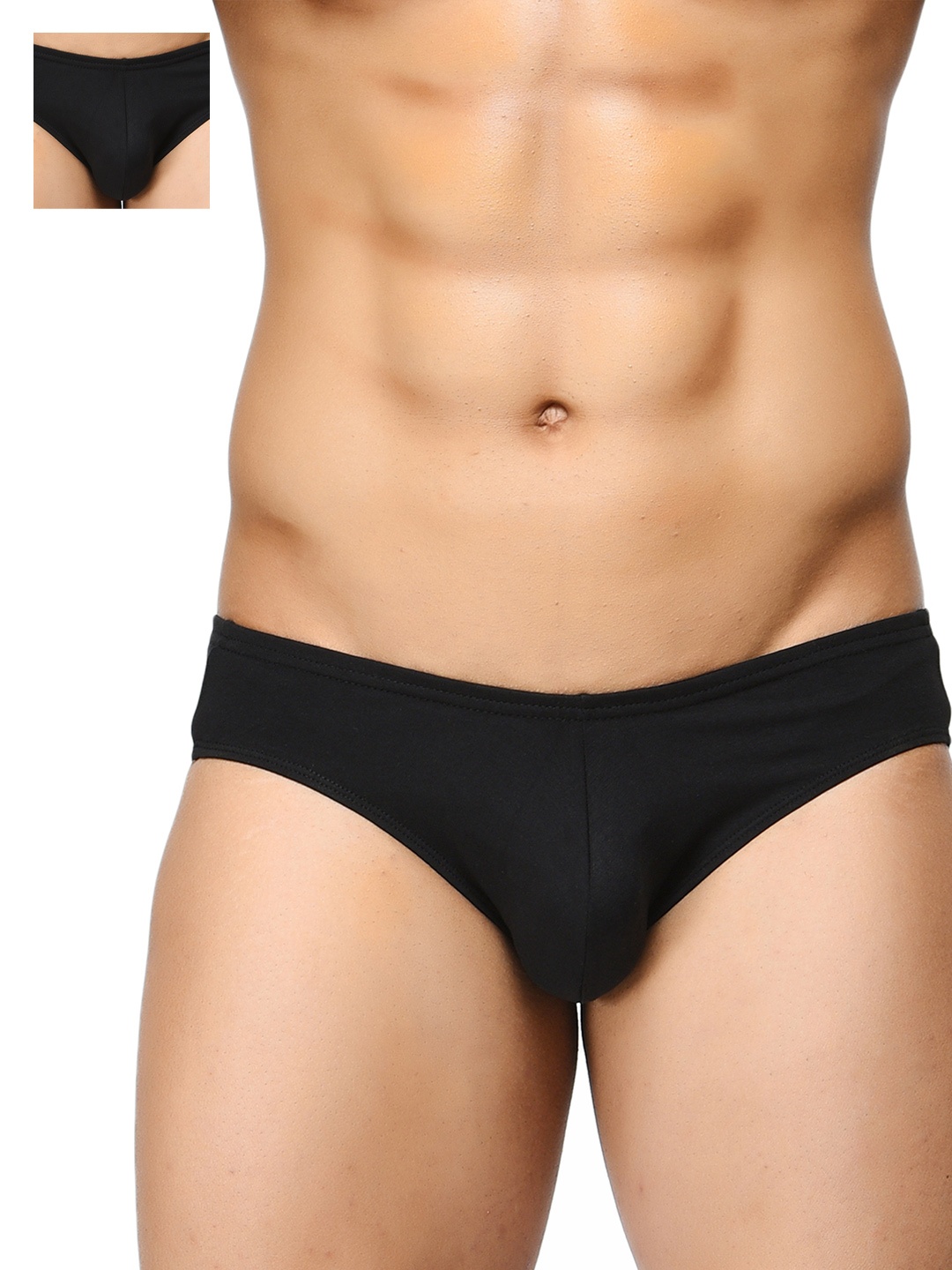 BASIICS by La Intimo Men Pack of 2 Black Briefs