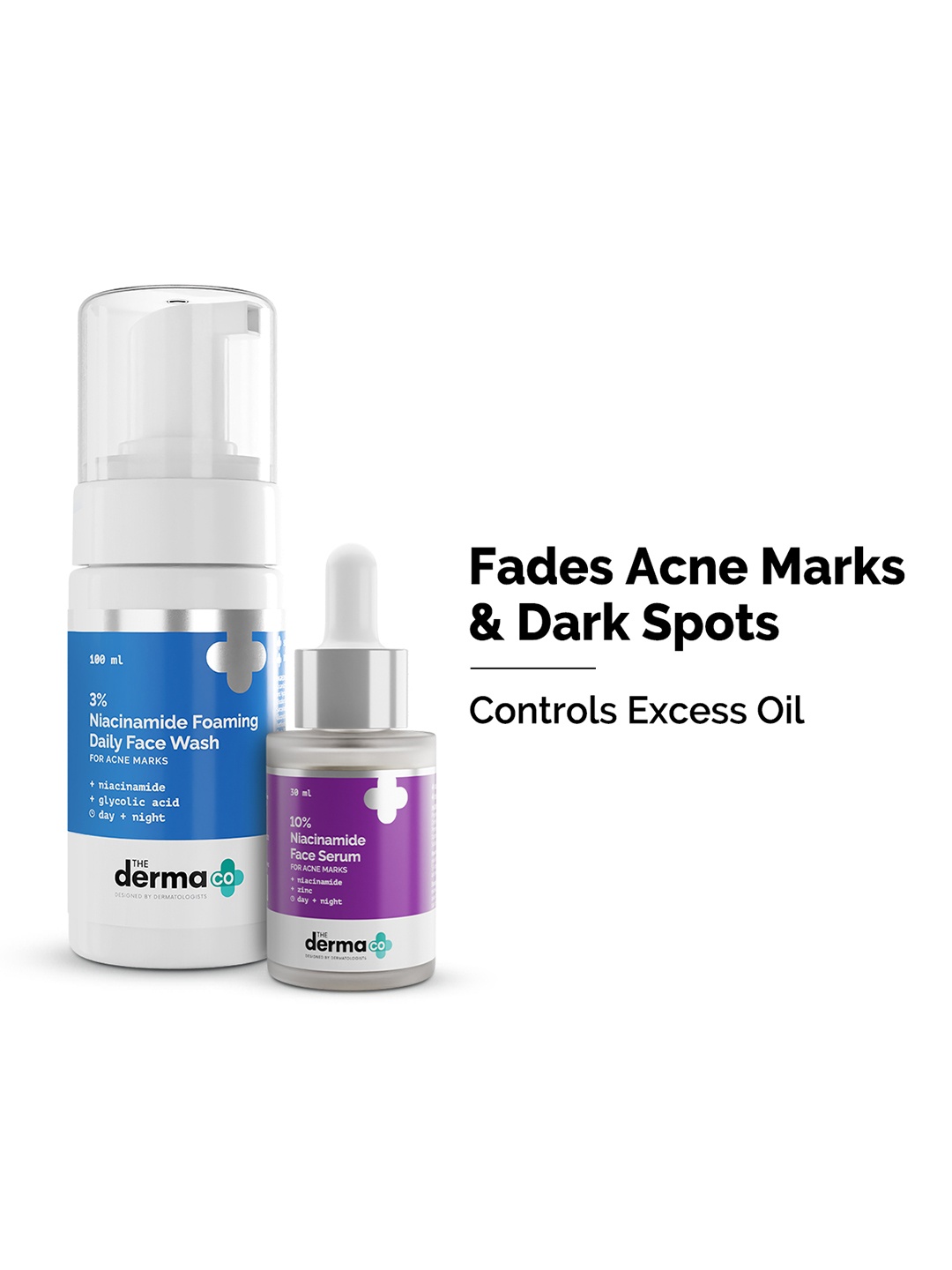 The Derma co. Set of 10% Niacinamide Serum & 3% Niacinamide Foaming Face Wash, Transparent
The Derma co. Set of 10% Niacinamide Serum & 3% Niacinamide Foaming Face Wash, Transparent