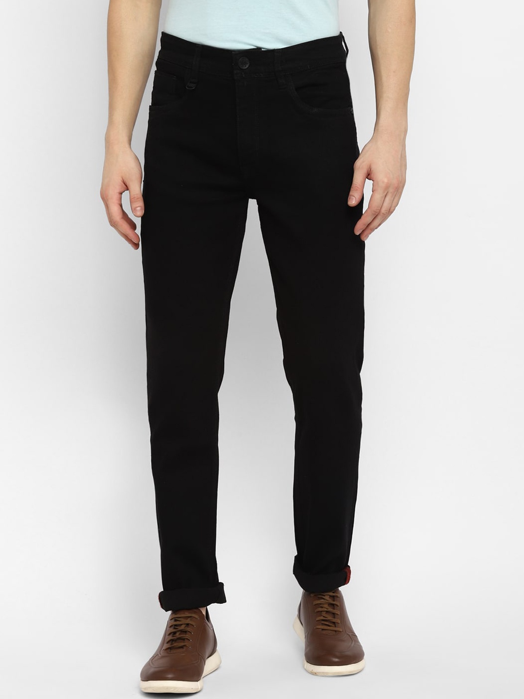 Red Chief Men Black Slim Fit Cotton Jeans