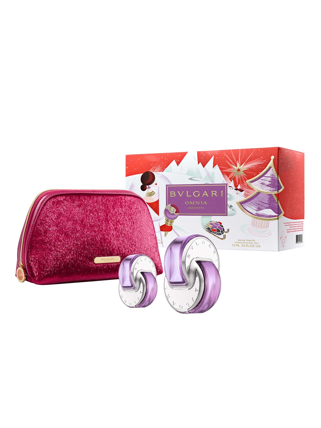 Bvlgari Set of 2 Omnia Amethyste Eau de Toilette with Travel Pouch 80 ml, Transparent
Bvlgari Set of 2 Omnia Amethyste Eau de Toilette with Travel Pouch 80 ml, Transparent