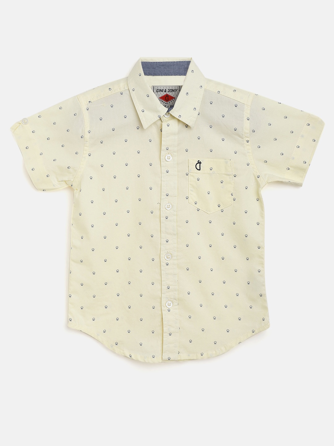 Gini and Jony Boys Yellow & Navy Pure Cotton Micro Ditsy Giant Wheel Print Casual Shirt
Gini and Jony Boys Yellow & Navy Pure Cotton Micro Ditsy Giant Wheel Print Casual Shirt