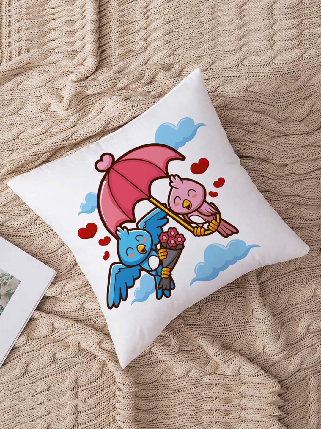STITCHNEST White & Blue Cartoon Characters Square Valentine Cushion Covers With Filler
STITCHNEST White & Blue Cartoon Characters Square Valentine Cushion Covers With Filler