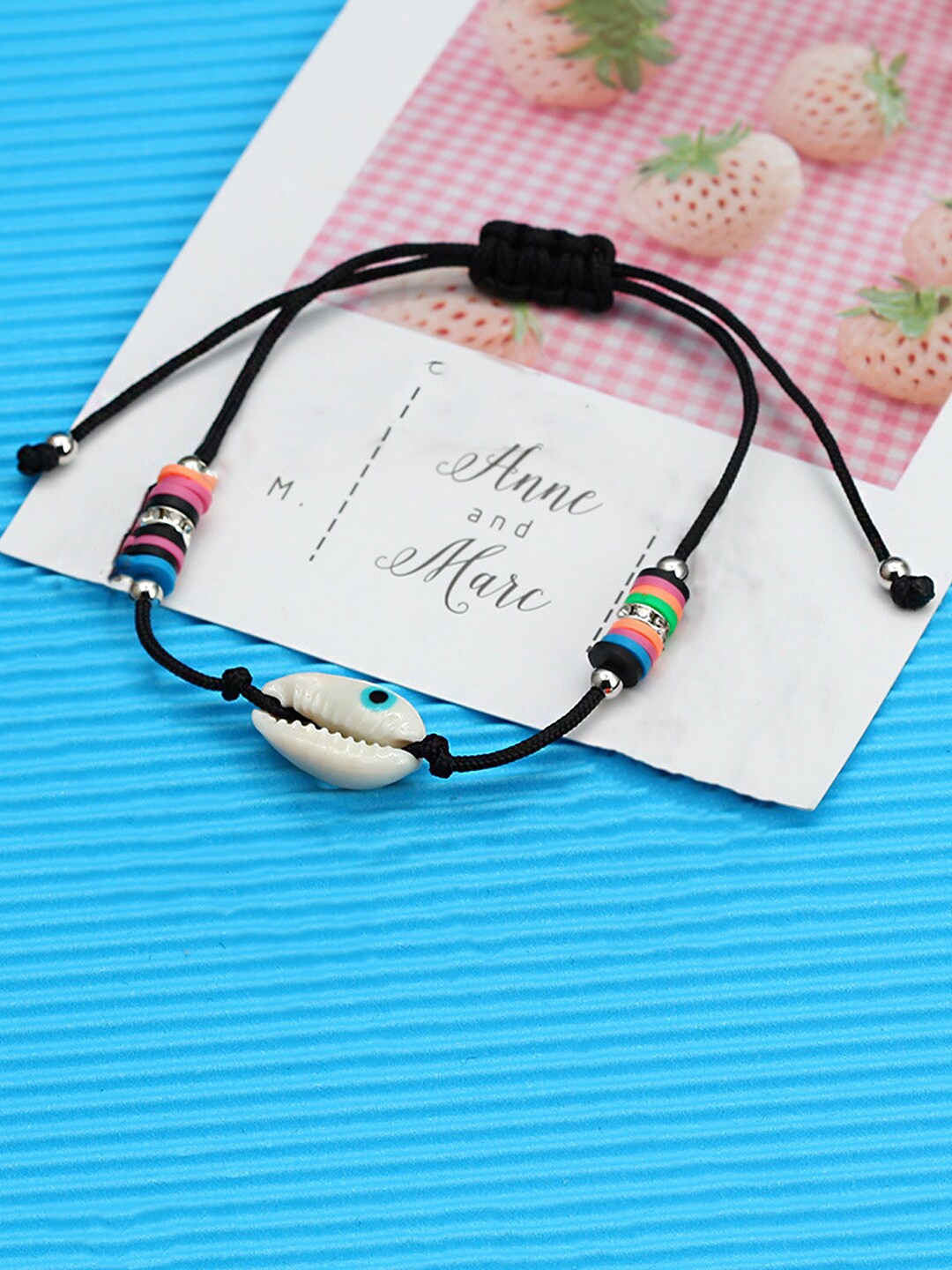 Yellow Chimes Unisex Black & Pink Wraparound Adjustable Om Evil Eye Bracelet Bracelet
Yellow Chimes Unisex Black & Pink Wraparound Adjustable Om Evil Eye Bracelet Bracelet