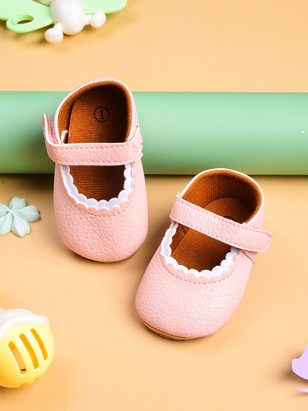 POPLINS Infant Kids Pink Cotton Booties