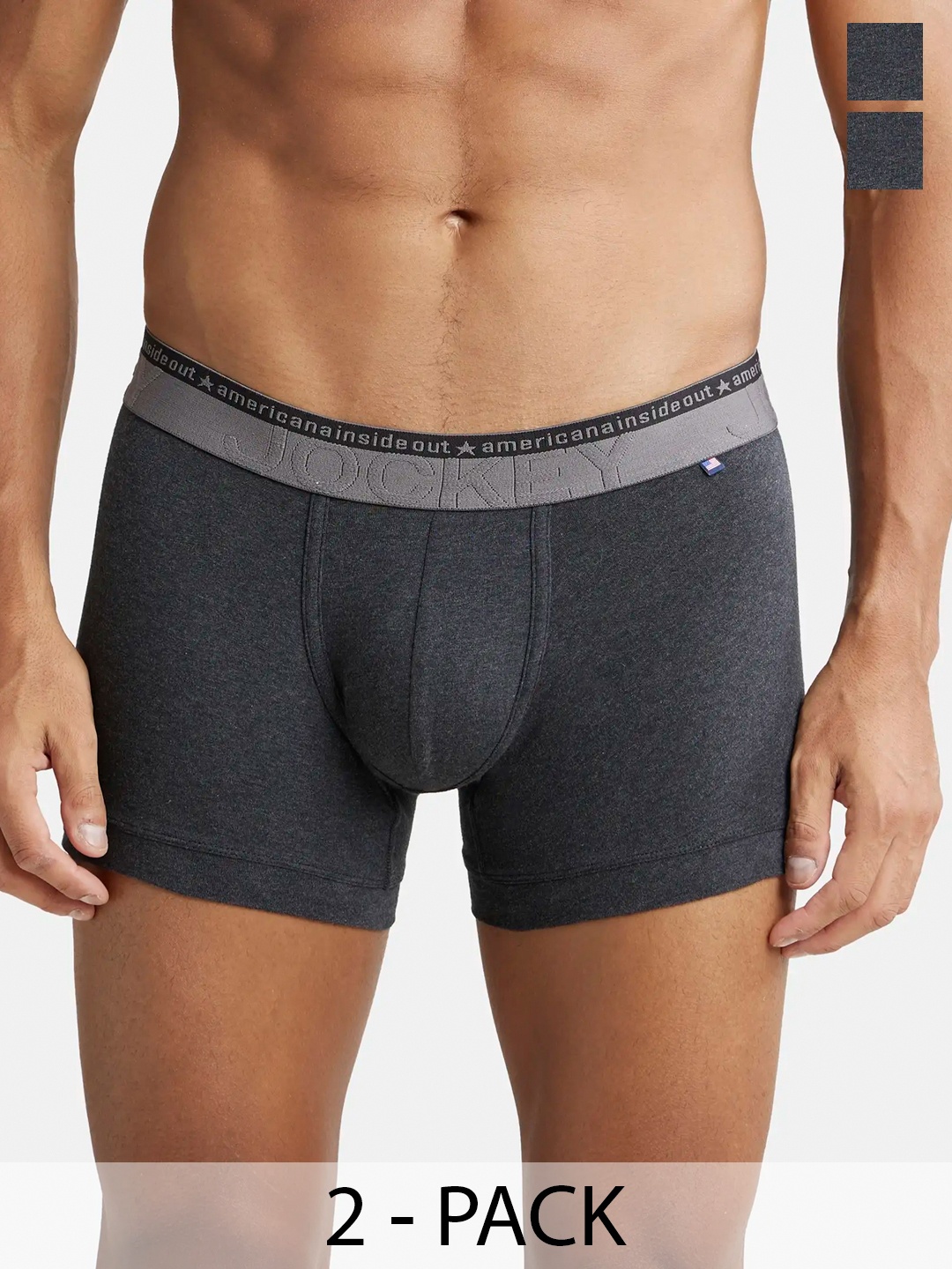 Pack Of 2 Super Combed Cotton Stretch Solid Trunk with Ultrasoft Waistband-US60, Black
Pack Of 2 Super Combed Cotton Stretch Solid Trunk with Ultrasoft Waistband-US60, Black