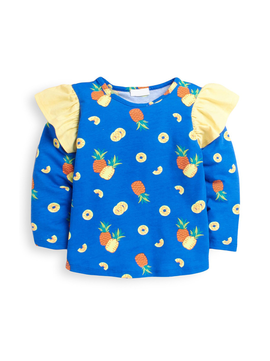 Hopscotch Girls Blue & Yellow Printed T-shirt
Hopscotch Girls Blue & Yellow Printed T-shirt