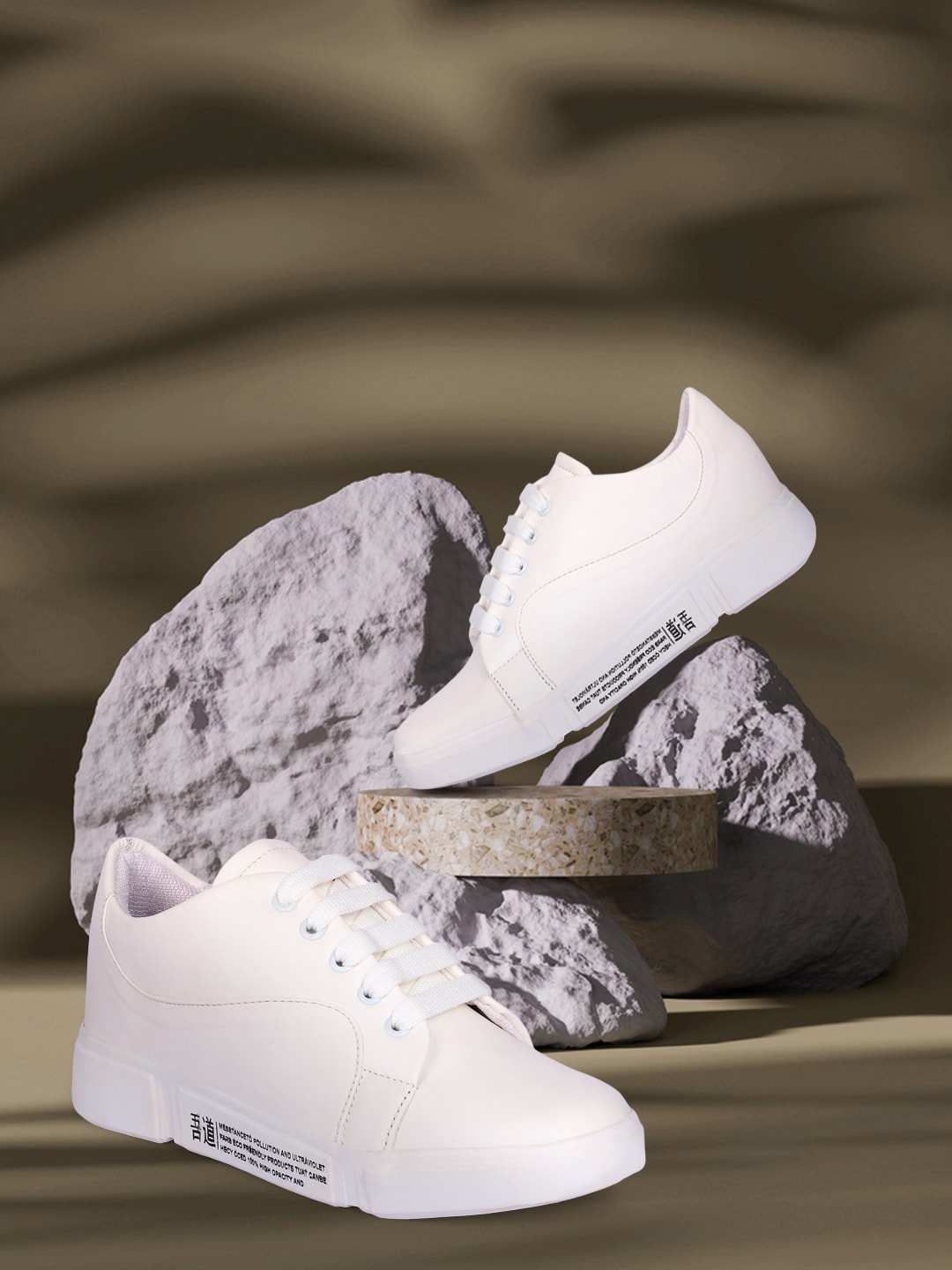 Longwalk Women White PU Sneakers