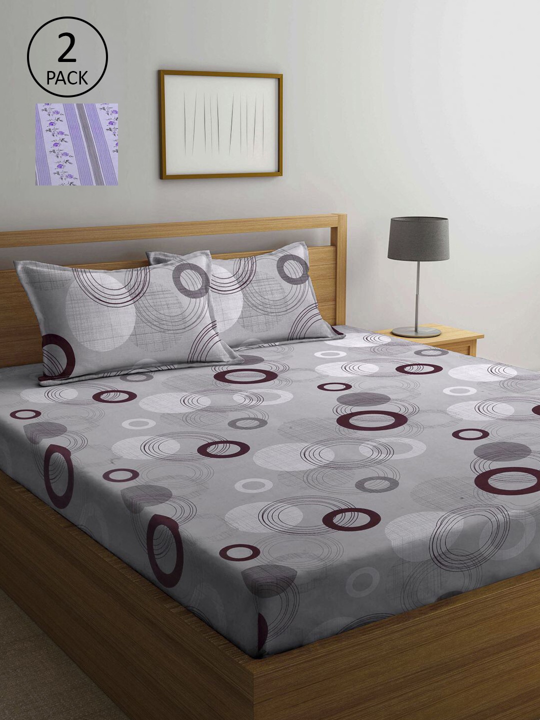 KLOTTHE Multicoloured Geometric 210 TC 2 Queen Bedsheet with 4 Pillow Covers, Multi
KLOTTHE Multicoloured Geometric 210 TC 2 Queen Bedsheet with 4 Pillow Covers, Multi
