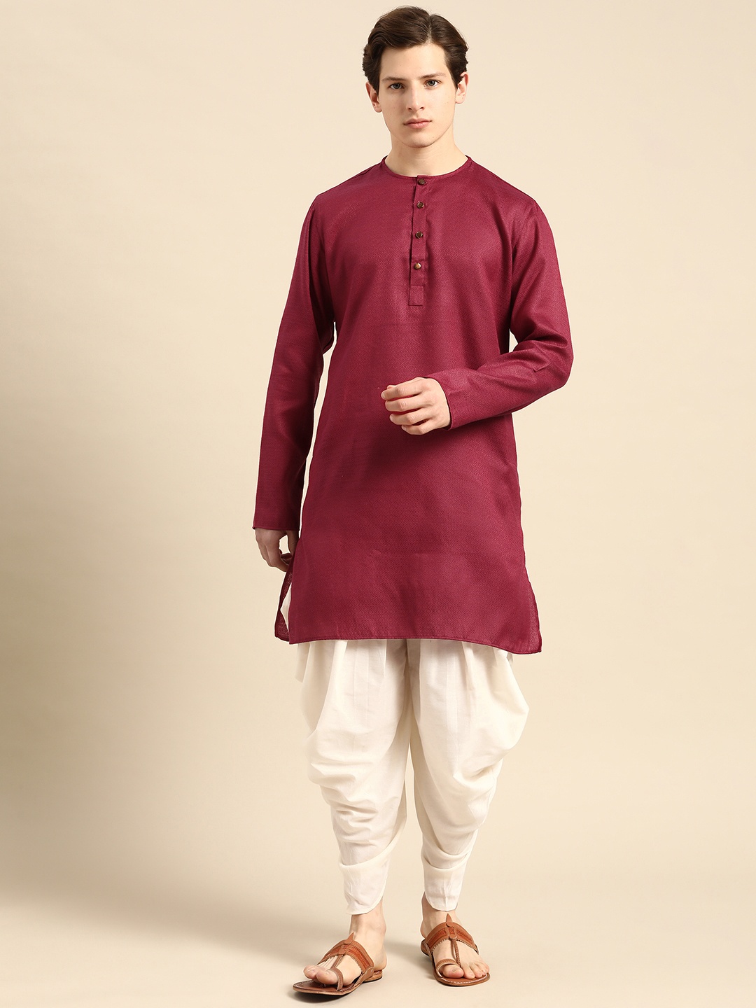 Anouk Men Maroon Kurta with Patiala